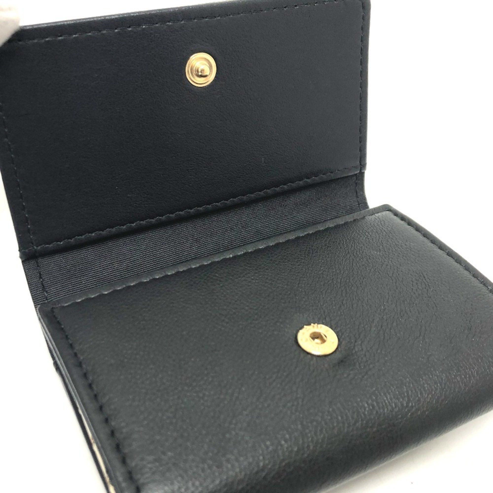 Chanel CHANEL Coco Mark 4-ring key case, leather, women's, black Size ONE SIZE - 7 Thumbnail