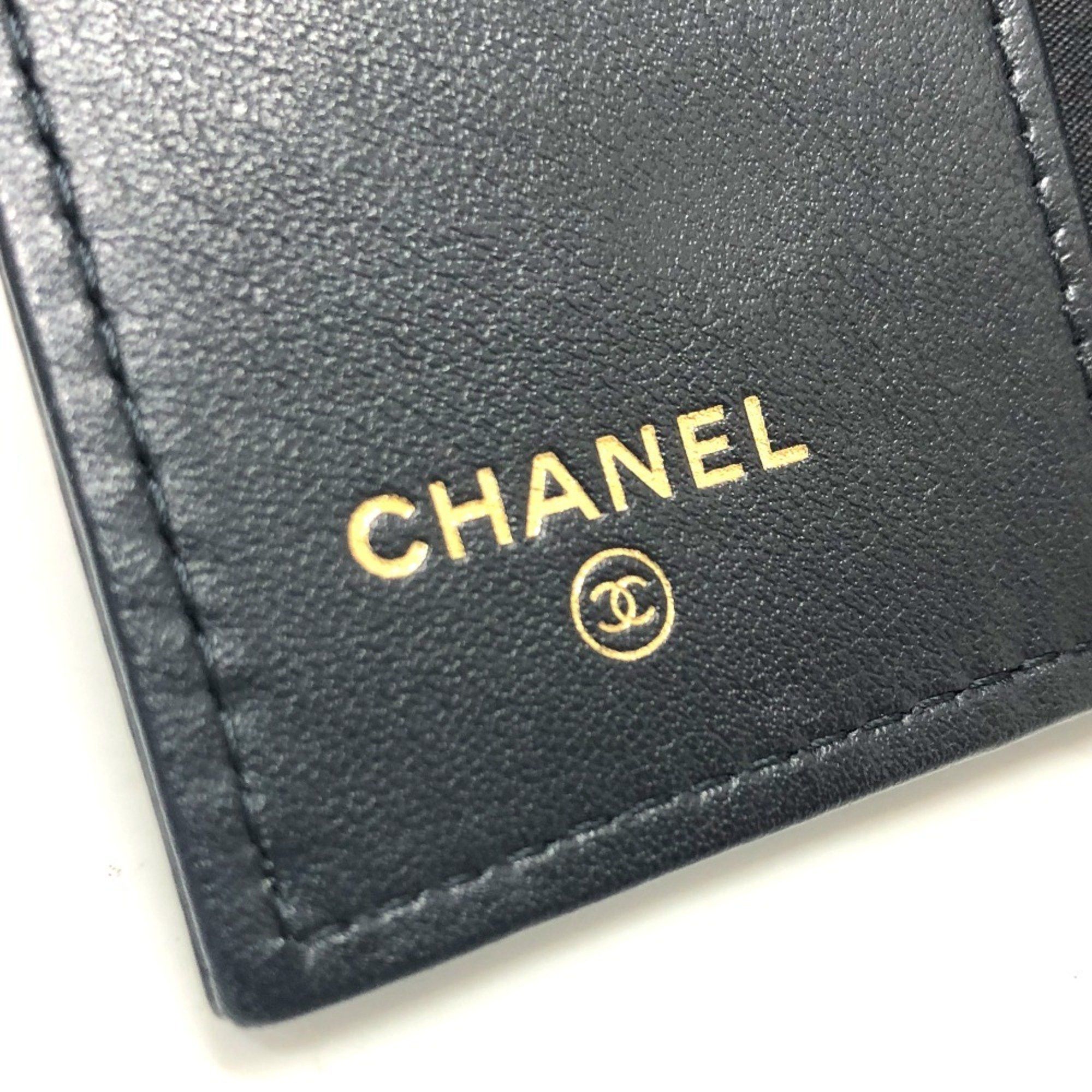 Chanel CHANEL Coco Mark 4-ring key case, leather, women's, black Size ONE SIZE - 11 Thumbnail