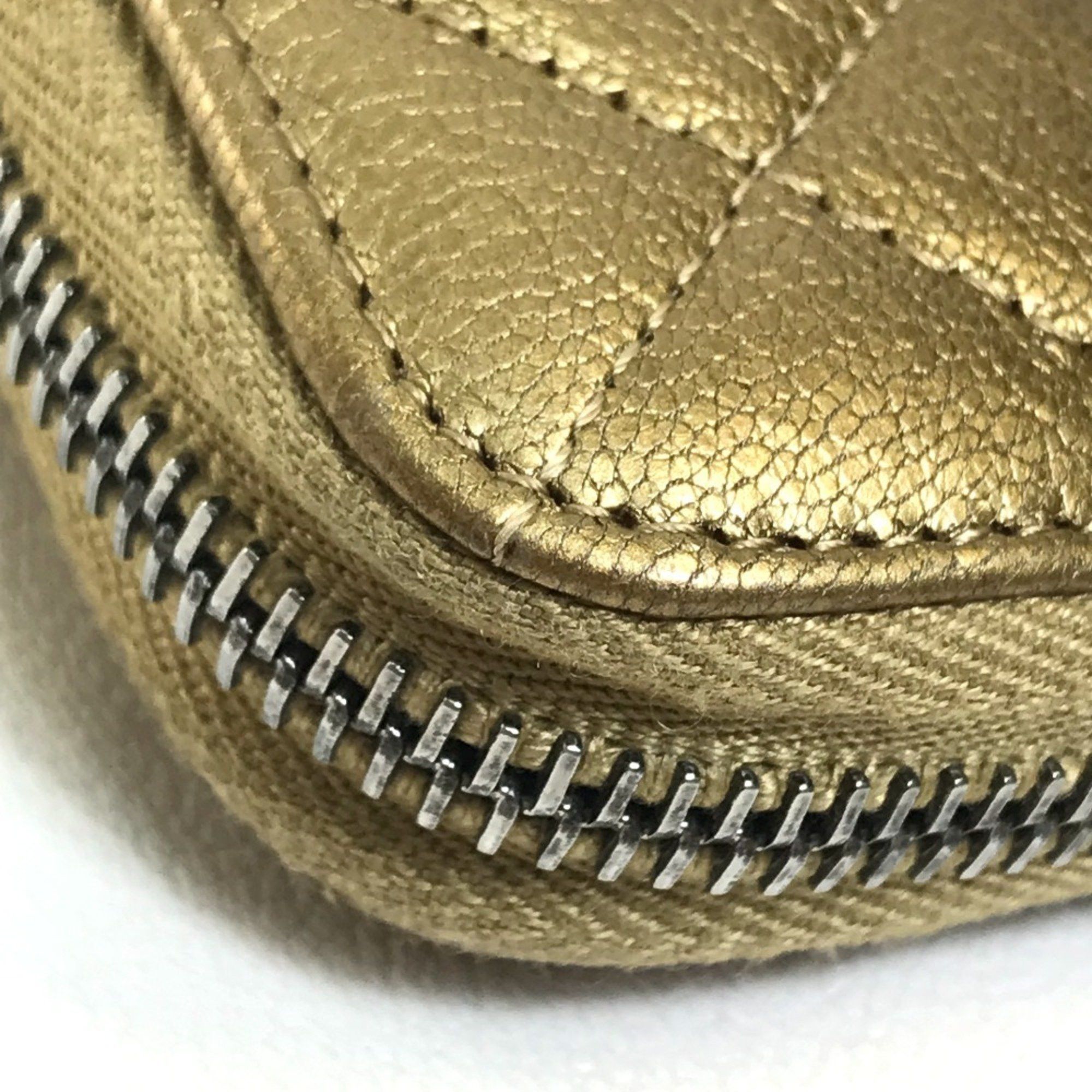 Chanel CHANEL Gradient Matelasse Round Zip Long Wallet in Lambskin, Gold and Brown Size ONE SIZE - 7 Thumbnail
