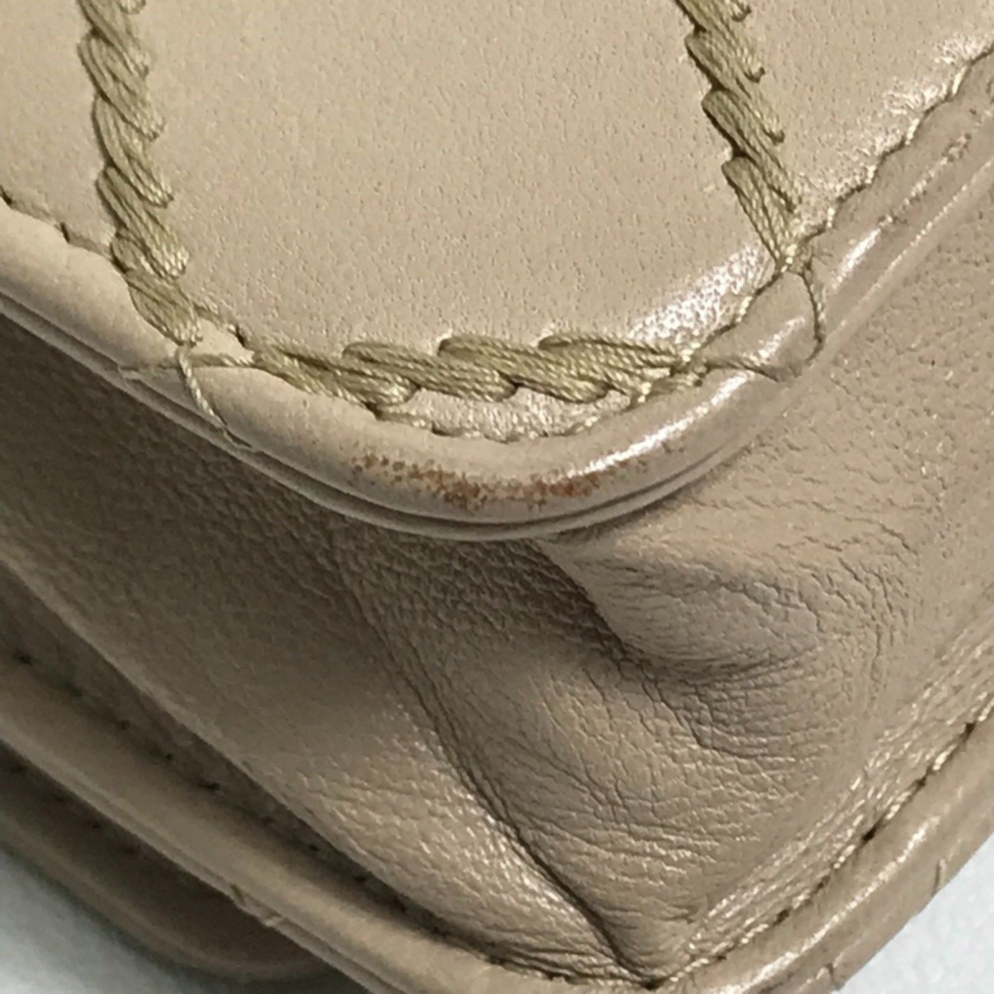 Chanel CHANEL CC Coco Mark Matelasse Design Chain Wallet Shoulder Bag Long Women's Lambskin Beige Size ONE SIZE - 5 Thumbnail