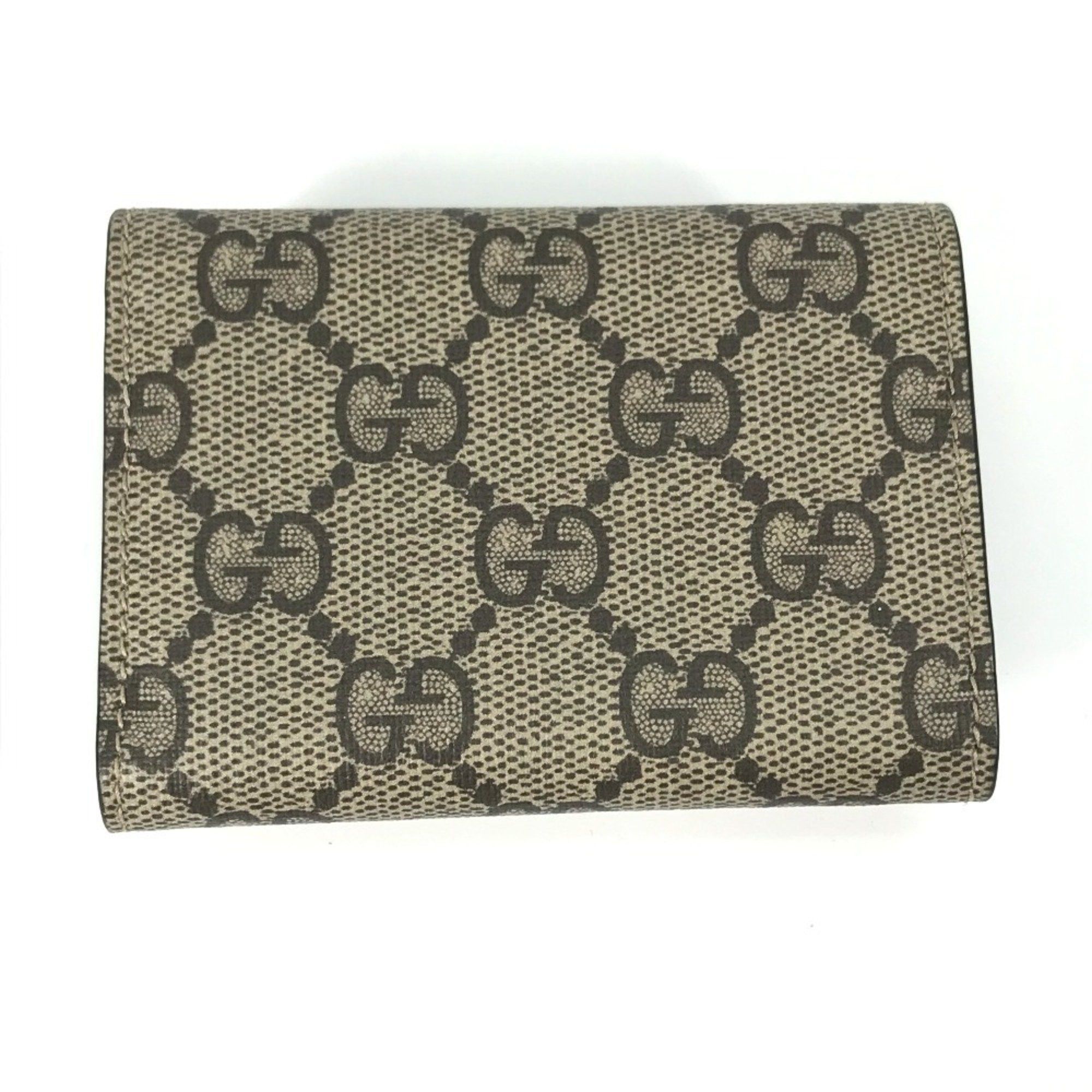 Gucci GUCCI 681704 BALENCIAGA Paper Mini The Hacker Project Tri-fold Wallet in GG Supreme Canvas, Unisex, Beige Size ONE SIZE - 2 Thumbnail