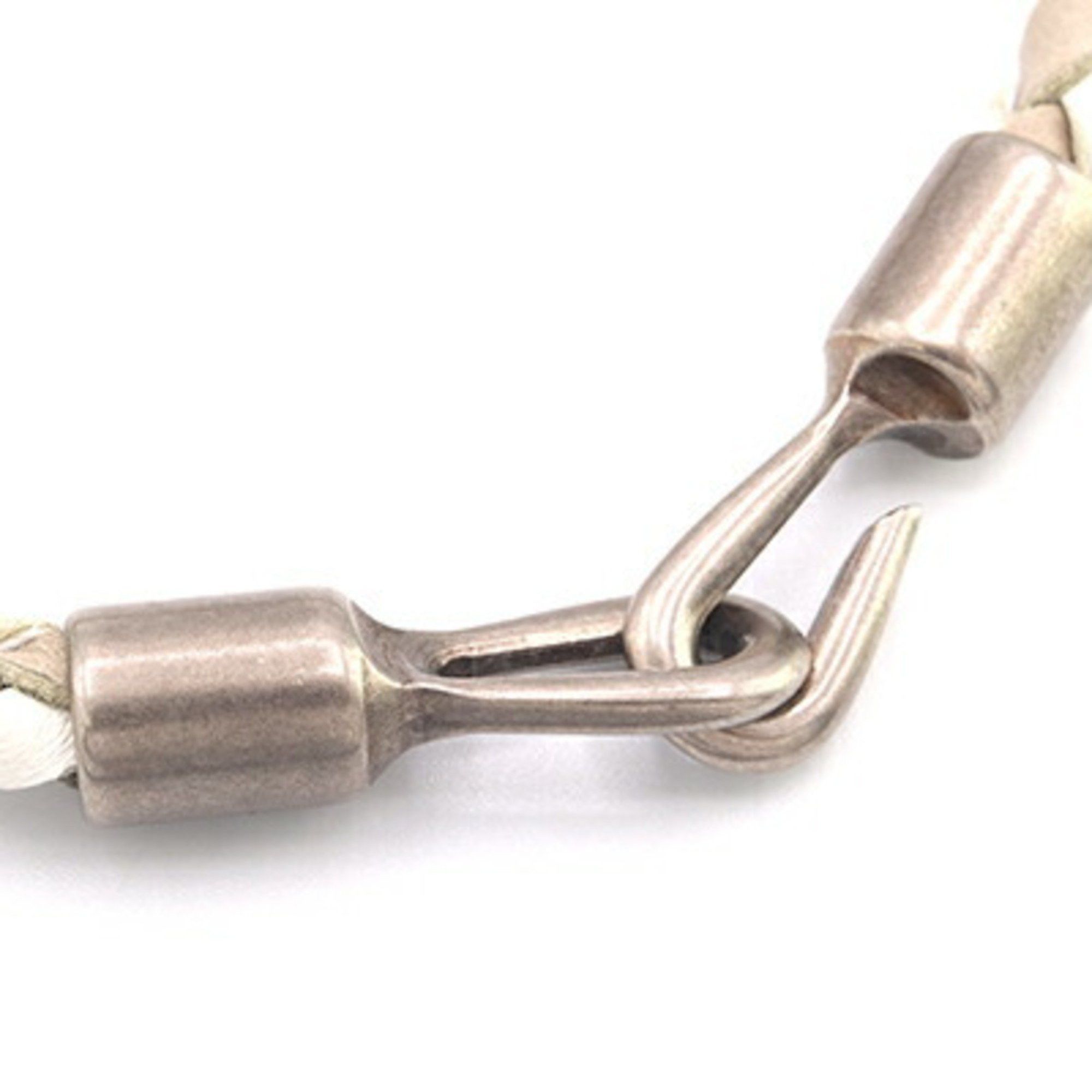 Saint Laurent Paris Saint Laurent Bracelet Gray White Leather Metal Bangle for Men and Women SAINT LAURENT Size ONE SIZE - 3 Thumbnail