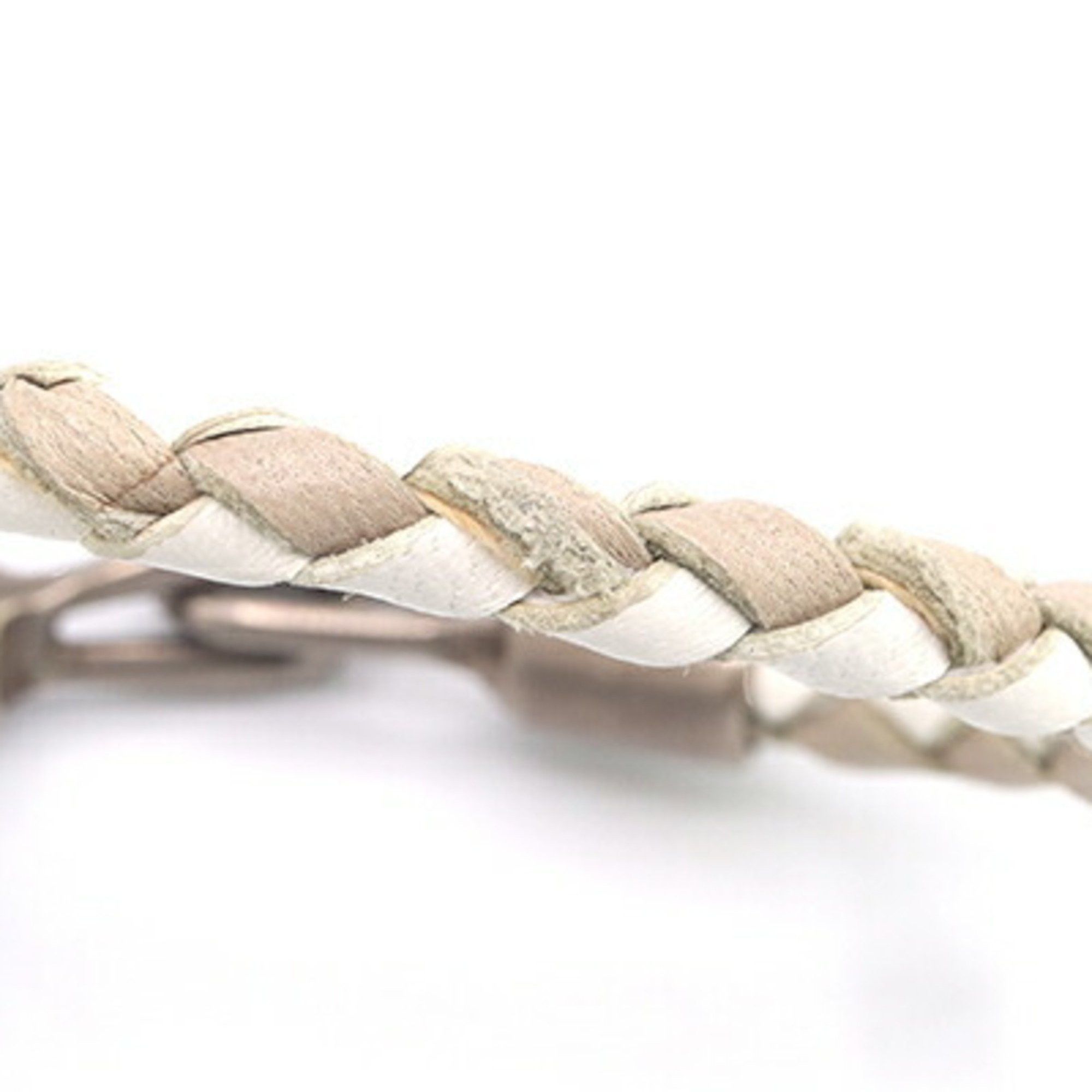 Saint Laurent Paris Saint Laurent Bracelet Gray White Leather Metal Bangle for Men and Women SAINT LAURENT Size ONE SIZE - 5 Thumbnail
