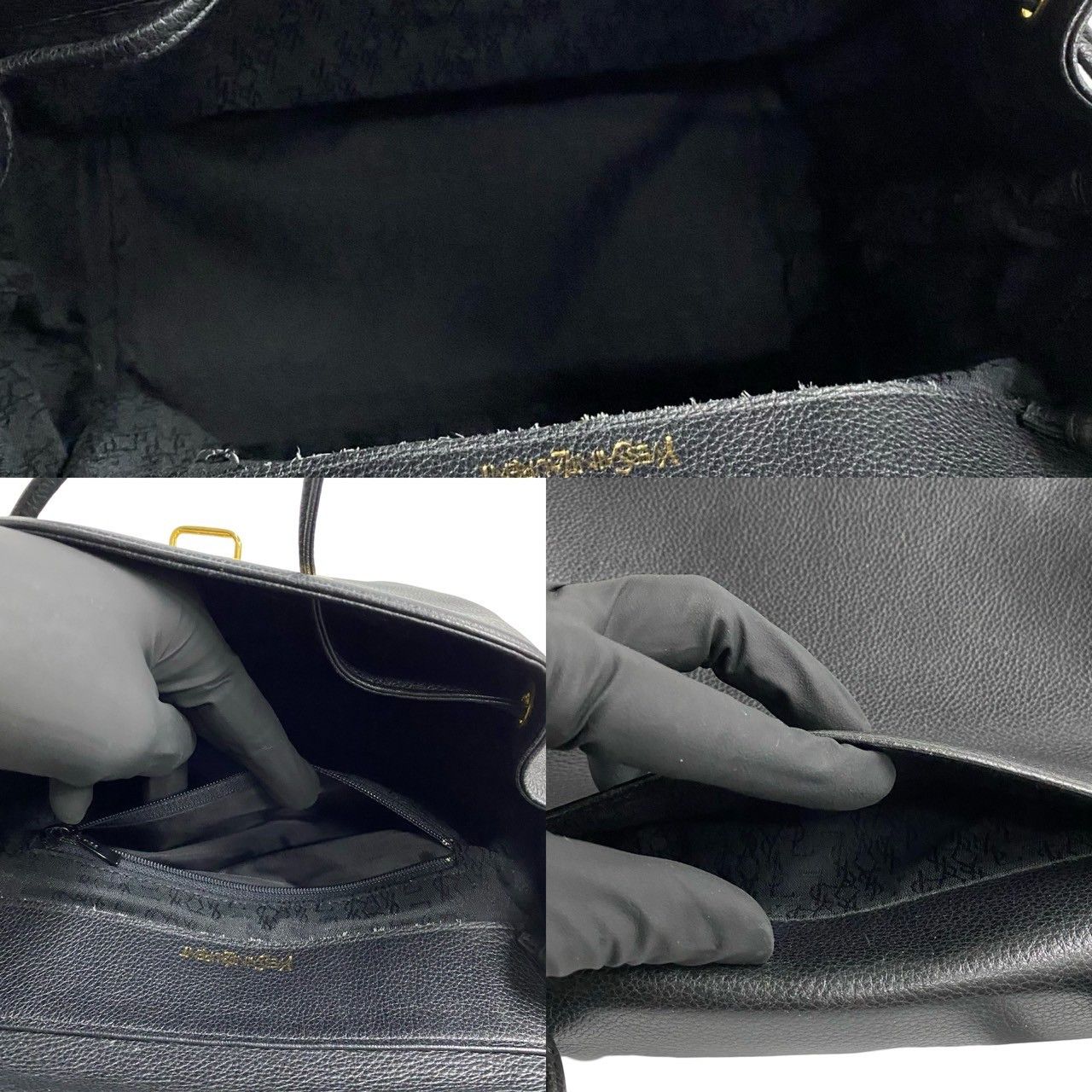 Yves Saint Laurent Yves Saint Laurent Yves Saint Laurent Leather Handbag Leather Handbag DUTY FREE for USA Size ONE SIZE - 9 Thumbnail
