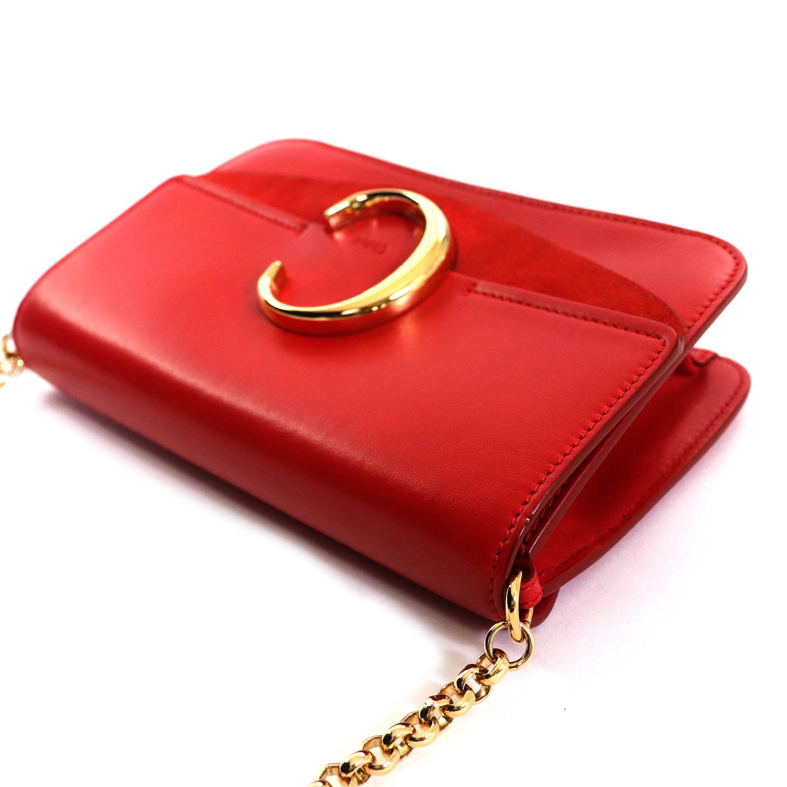 Chloe Chloe Chloe Chloe C logo Suede Leather Shoulder Bag Leather Shoulder Bag CHC19SS192A37640 DUTY FREE for USA Size ONE SIZE - 5 Thumbnail