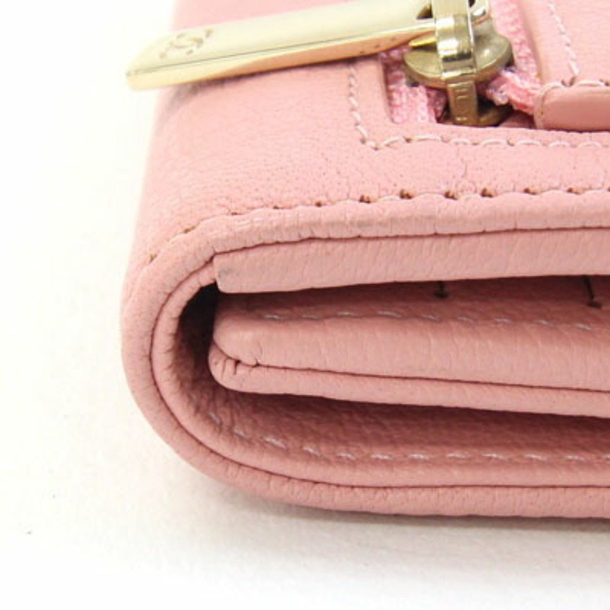 Chanel CHANEL Coco Mark Tri-fold Wallet A84072 Pink Leather Compact Mini Women's Size ONE SIZE - 6 Thumbnail