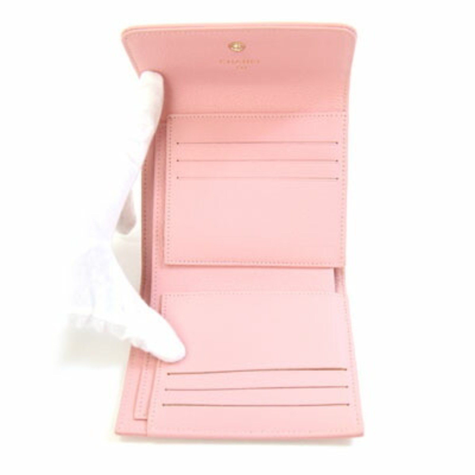 Chanel CHANEL Coco Mark Tri-fold Wallet A84072 Pink Leather Compact Mini Women's Size ONE SIZE - 4 Thumbnail