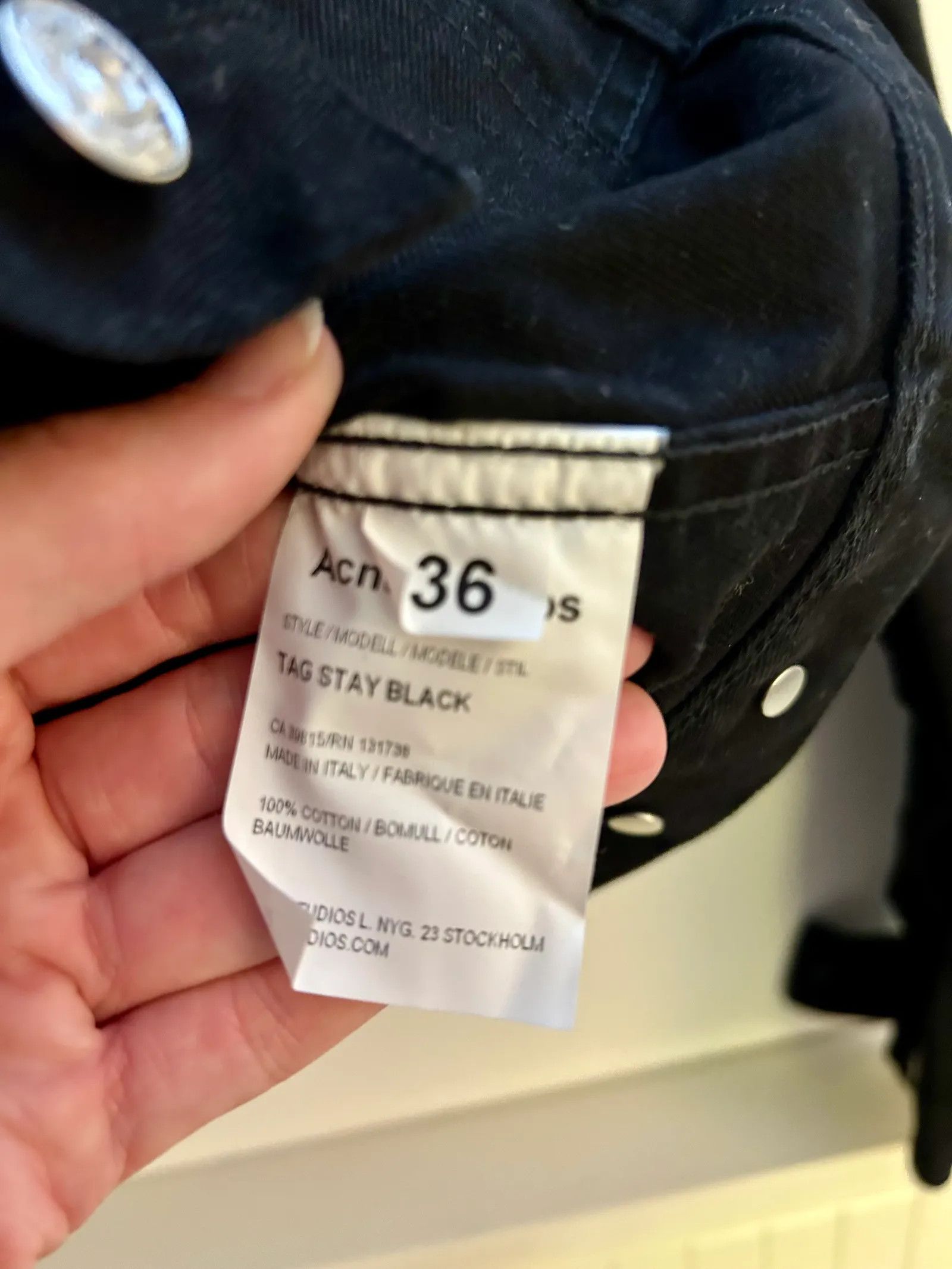Acne Studios Acne Studios Acne Tag Stay Black Jacket Size S / US 4 / IT 40 - 3 Thumbnail