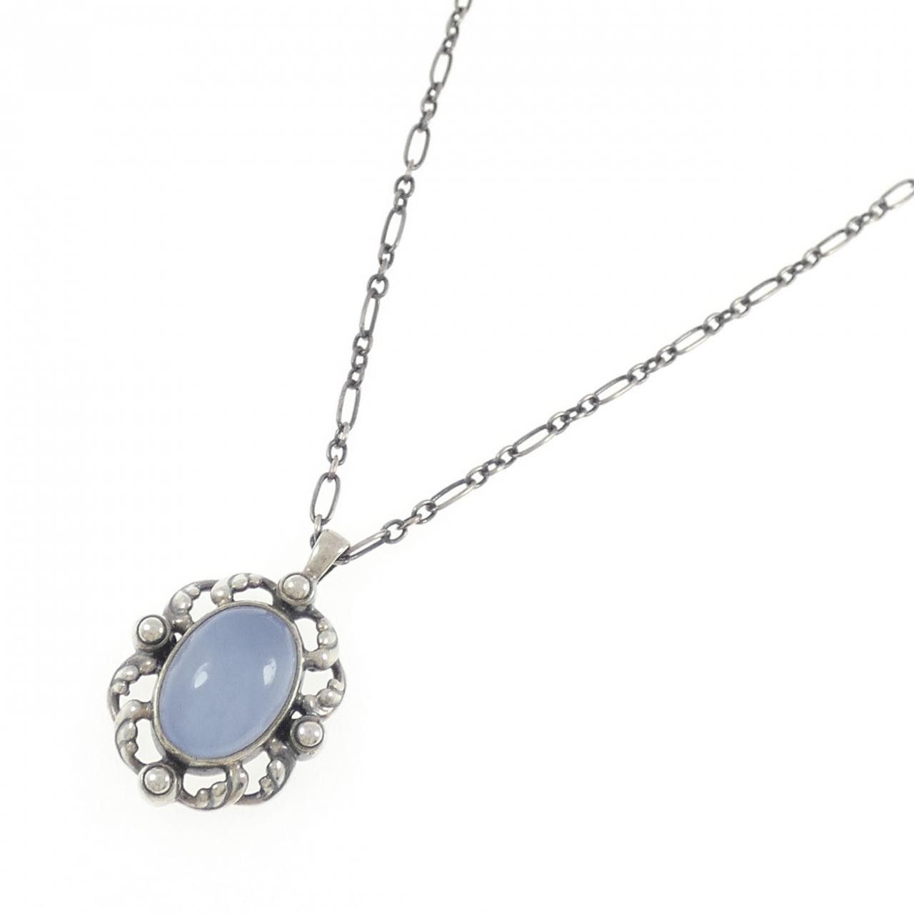 Other Other Georg Jensen 925 Silver Chalcedony Necklace Metal Necklace DUTY FREE for USA Size ONE SIZE - 2 Thumbnail