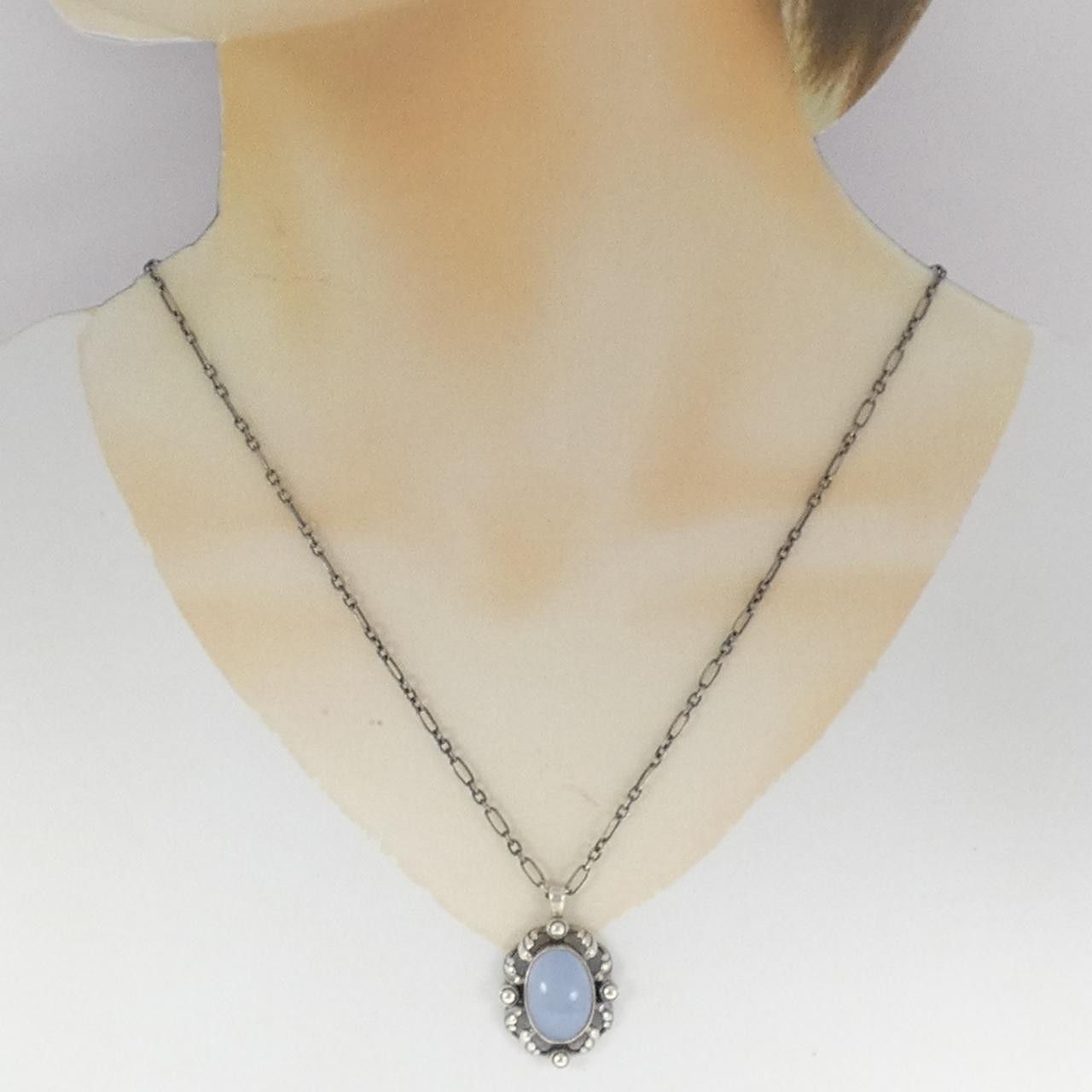 Other Other Georg Jensen 925 Silver Chalcedony Necklace Metal Necklace DUTY FREE for USA Size ONE SIZE - 6 Thumbnail