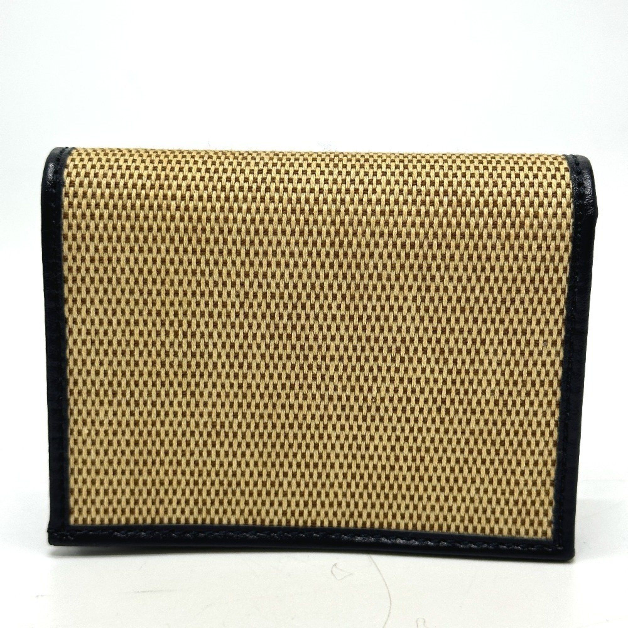 Gucci GUCCI Horsebit Compact Wallet 621887, Tri-fold Canvas/Leather, Women's, Beige Size ONE SIZE - 2 Thumbnail