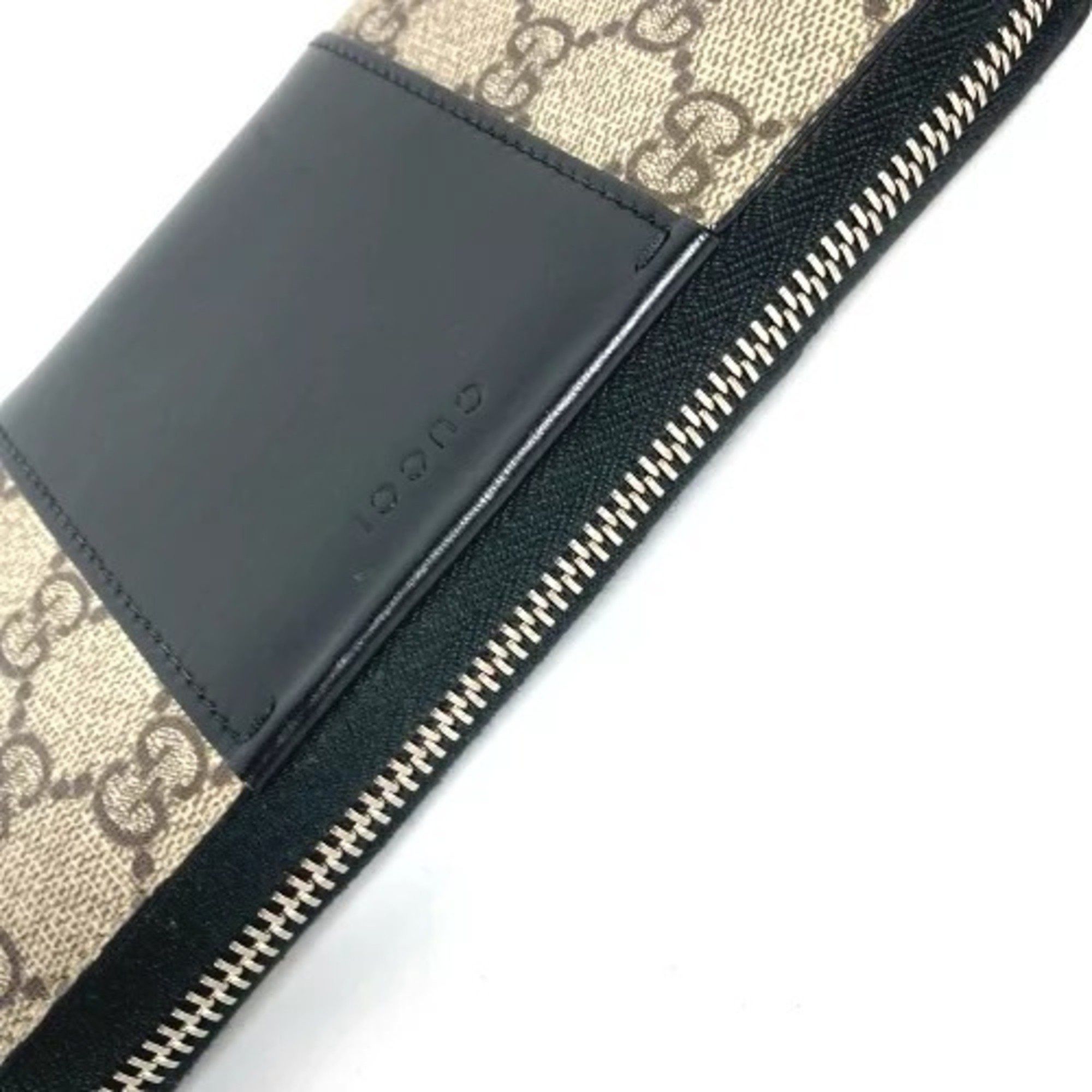 Gucci GUCCI 451249 GG Supreme Round Zip Long Wallet in PVC/Leather, Beige Size ONE SIZE - 7 Thumbnail