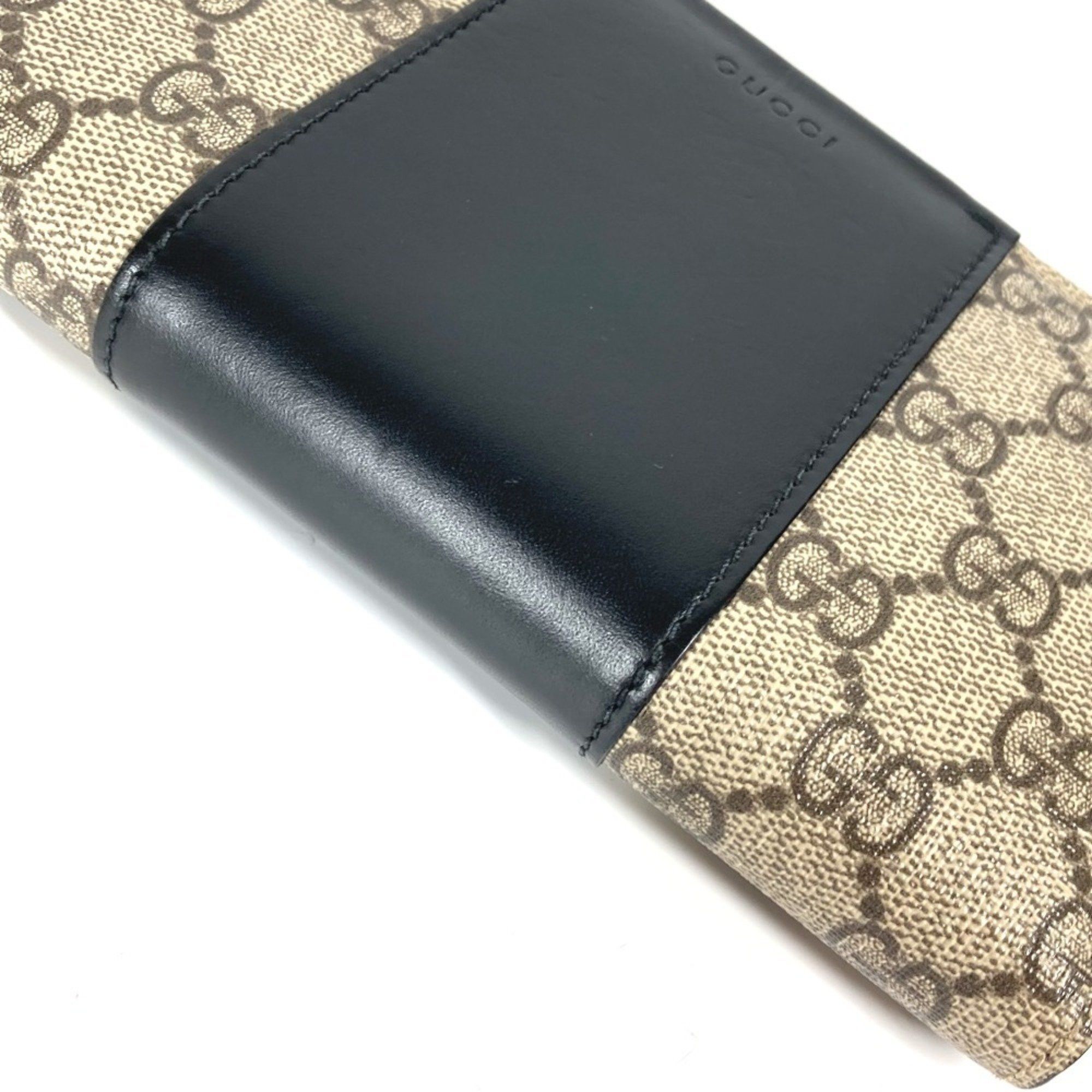 Gucci GUCCI 451249 GG Supreme Round Zip Long Wallet in PVC/Leather, Beige Size ONE SIZE - 4 Thumbnail