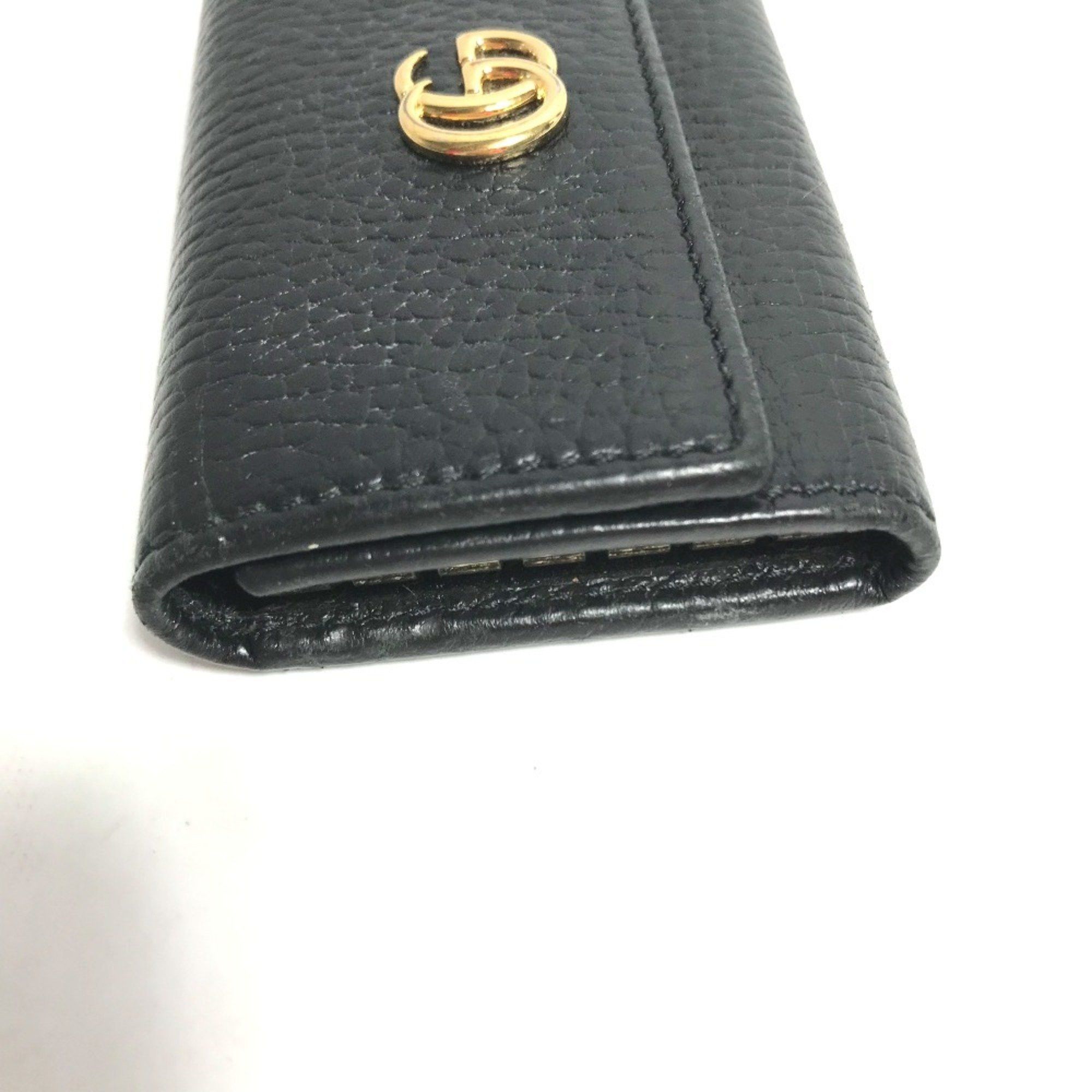 Gucci GUCCI 456118 GG Marmont 6-Key Leather Key Case, Women's, Black Size ONE SIZE - 3 Thumbnail