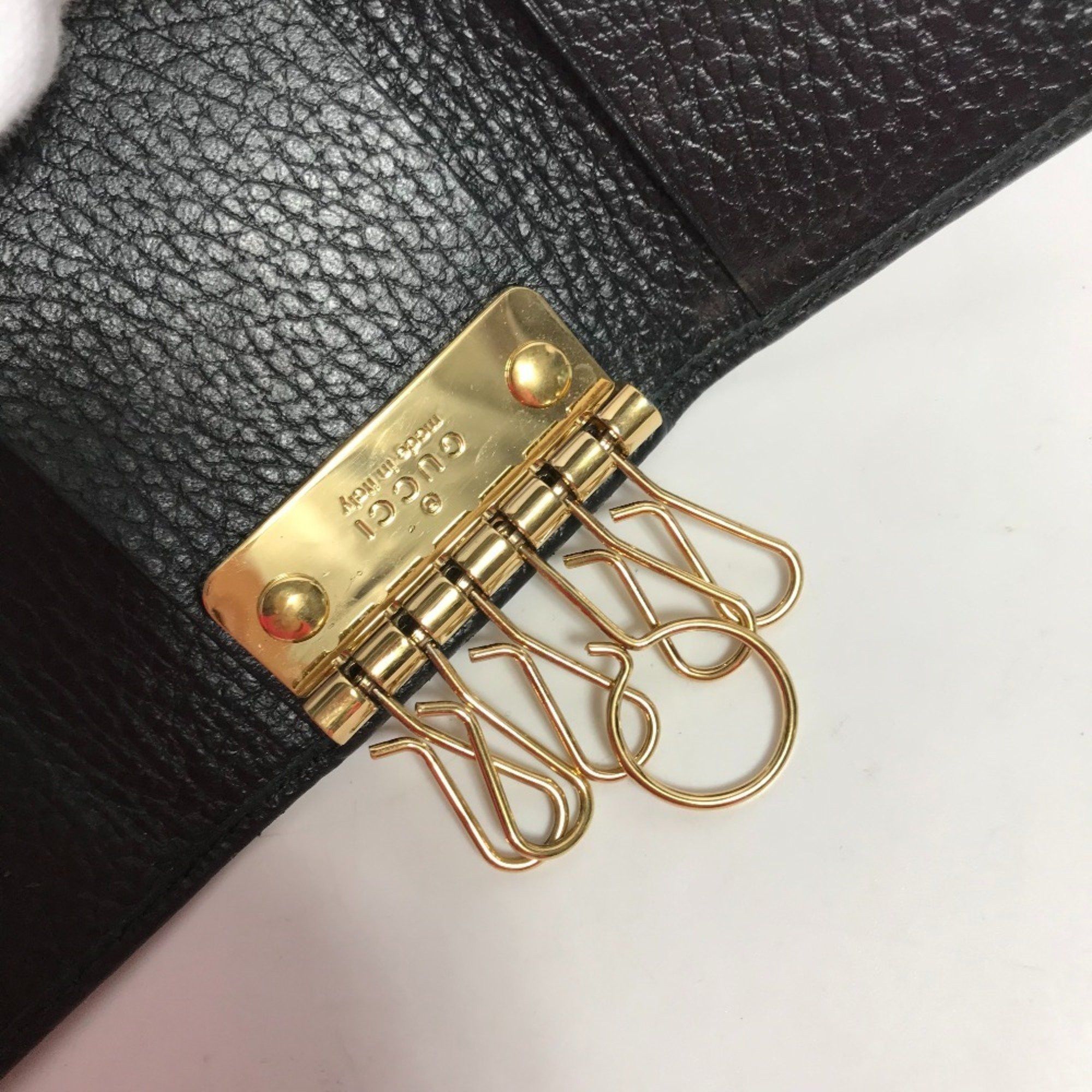 Gucci GUCCI 456118 GG Marmont 6-Key Leather Key Case, Women's, Black Size ONE SIZE - 6 Thumbnail