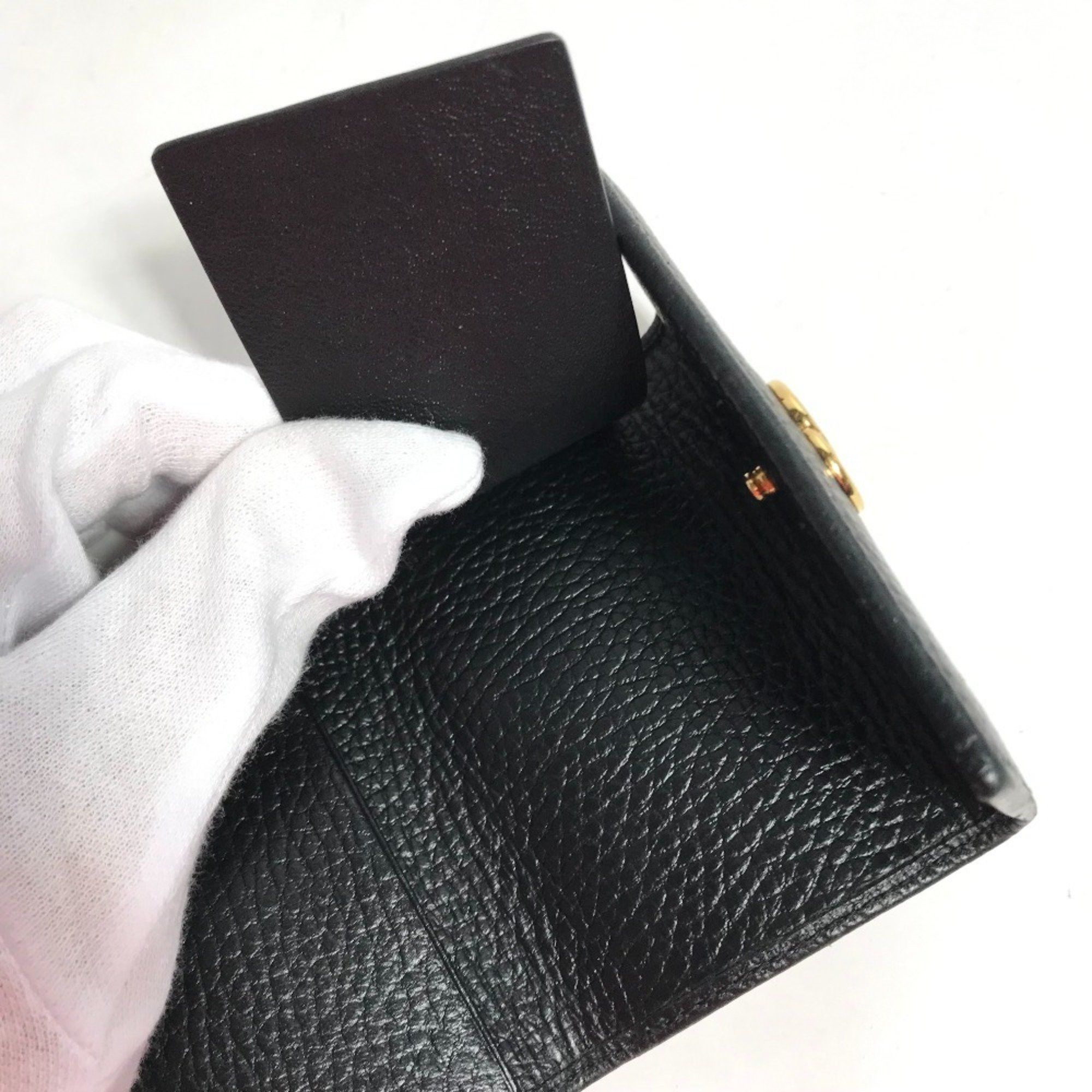 Gucci GUCCI 456118 GG Marmont 6-Key Leather Key Case, Women's, Black Size ONE SIZE - 7 Thumbnail