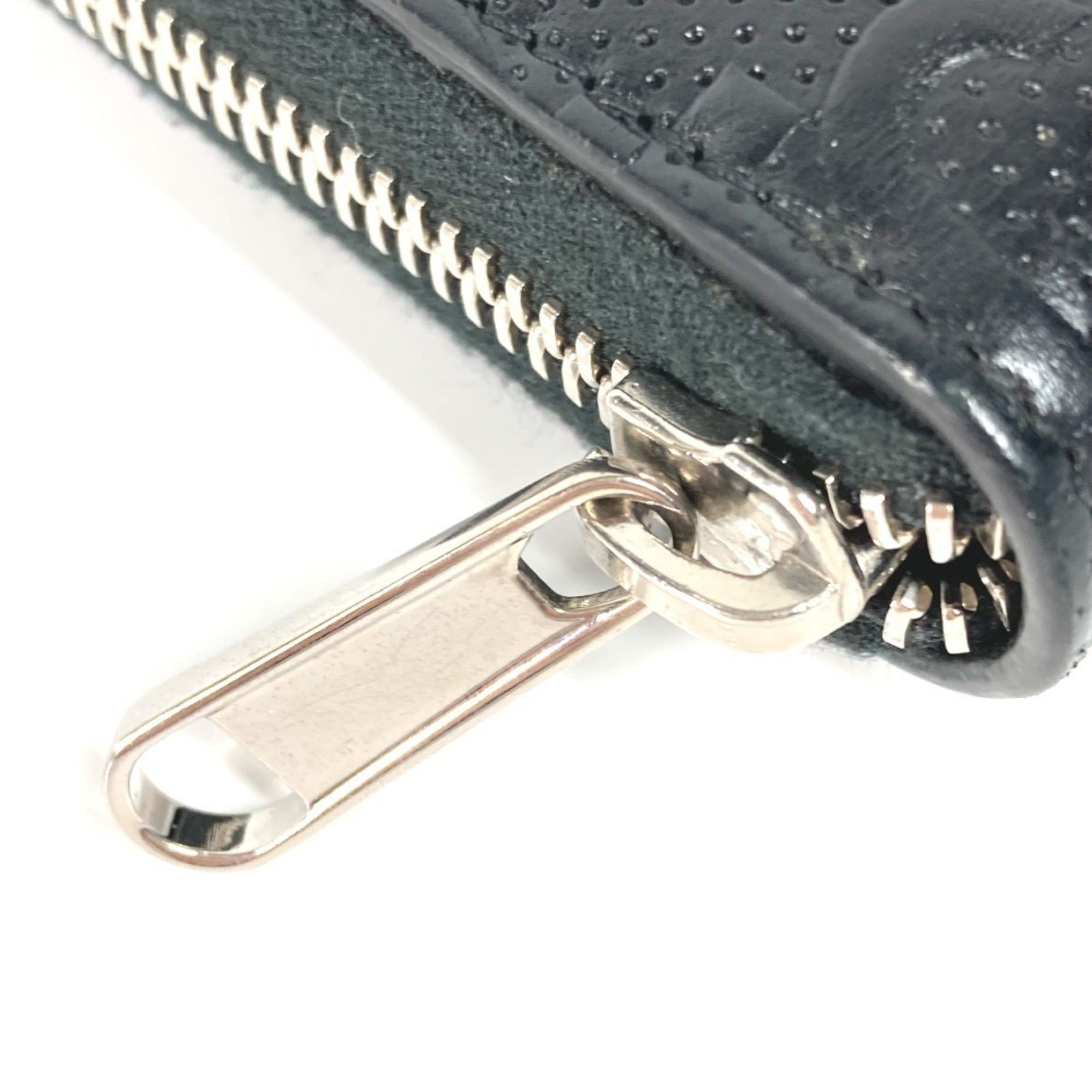 Gucci GUCCI 625563 GG Embossed Travel Case Organizer Round Zip Wallet Long Leather Men's Black Size ONE SIZE - 5 Thumbnail