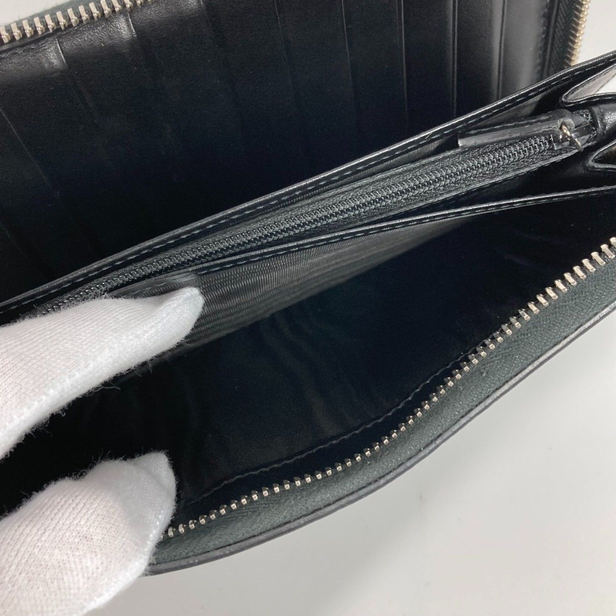 Gucci GUCCI 625563 GG Embossed Travel Case Organizer Round Zip Wallet Long Leather Men's Black Size ONE SIZE - 14 Thumbnail
