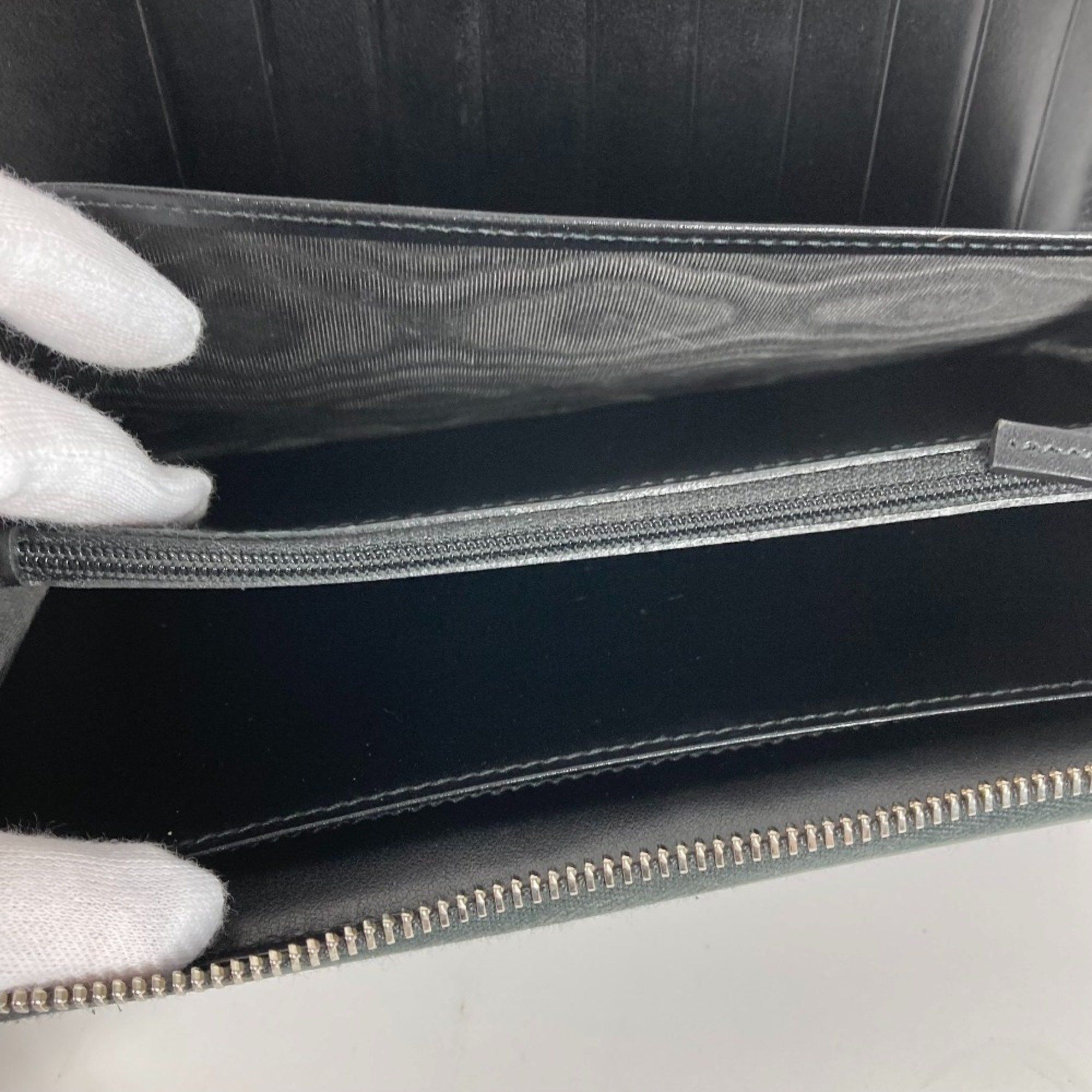 Gucci GUCCI 625563 GG Embossed Travel Case Organizer Round Zip Wallet Long Leather Men's Black Size ONE SIZE - 11 Thumbnail