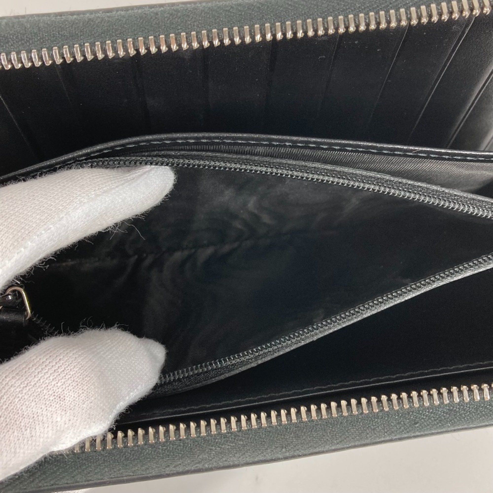 Gucci GUCCI 625563 GG Embossed Travel Case Organizer Round Zip Wallet Long Leather Men's Black Size ONE SIZE - 10 Thumbnail