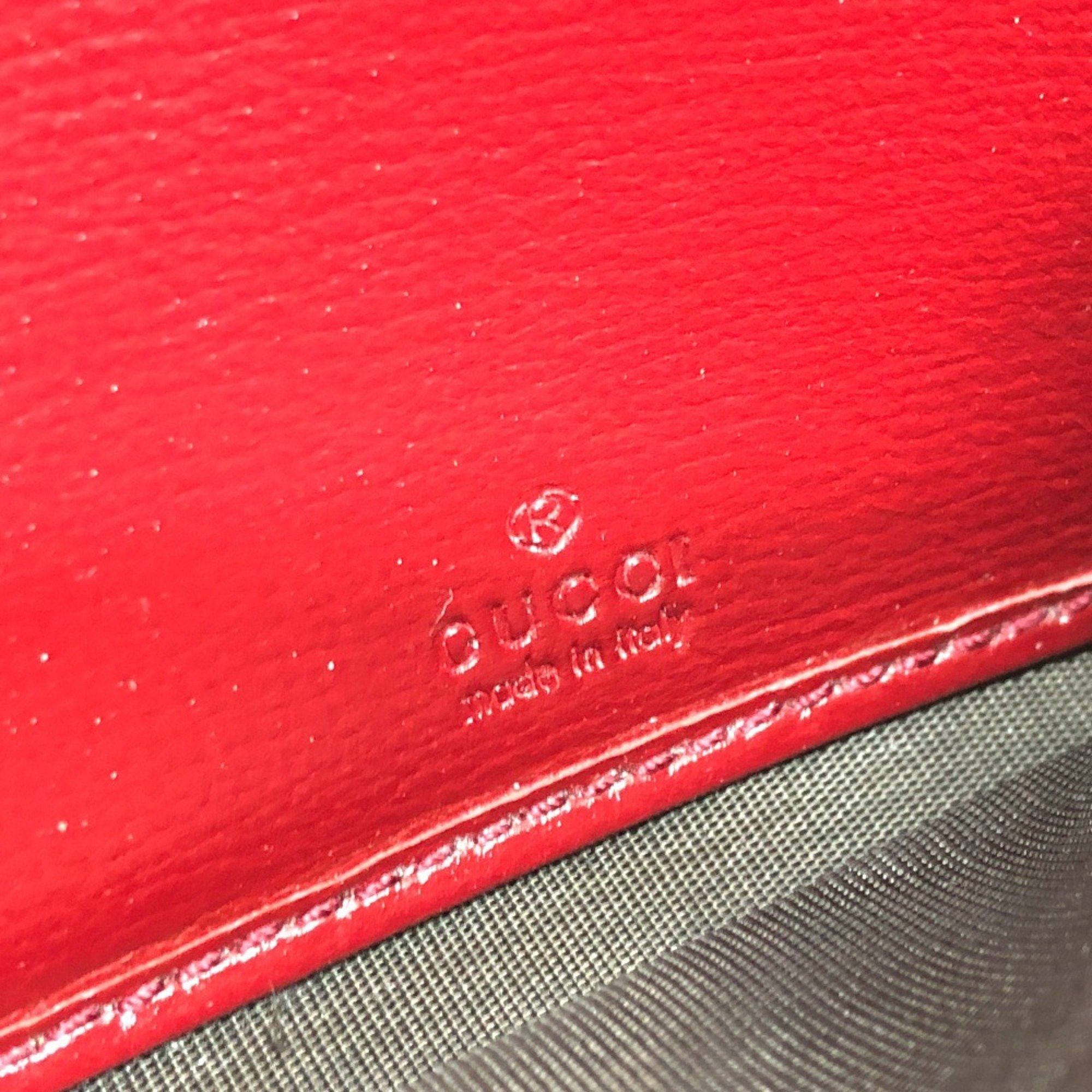 Gucci GUCCI Marina Interlocking G Long Wallet, 598531, Leather, Bifold Women's, Red Size ONE SIZE - 11 Thumbnail