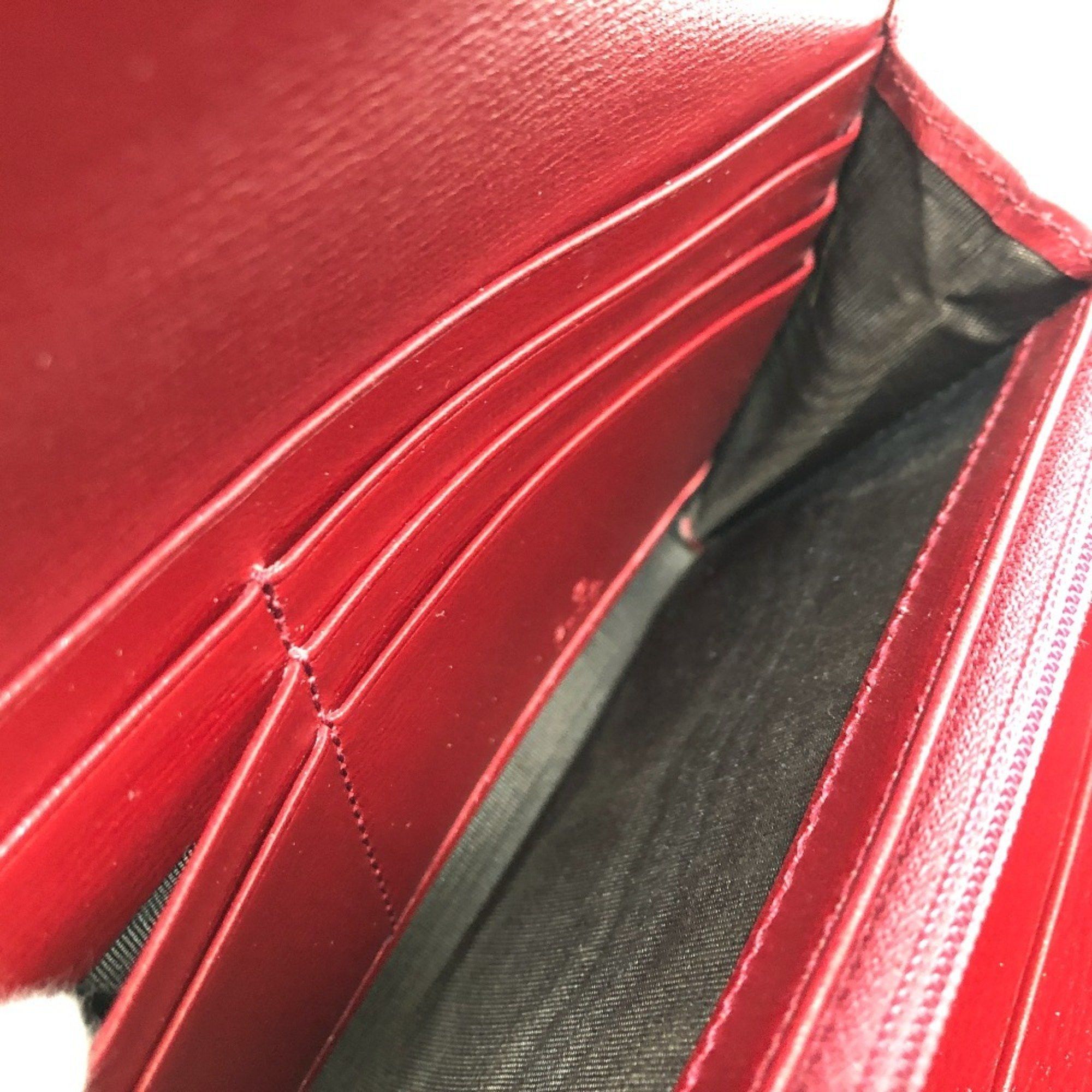 Gucci GUCCI Marina Interlocking G Long Wallet, 598531, Leather, Bifold Women's, Red Size ONE SIZE - 8 Thumbnail