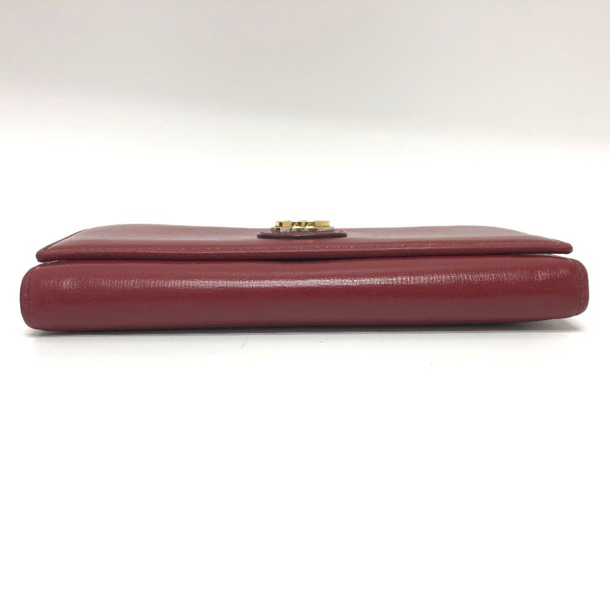 Gucci GUCCI Marina Interlocking G Long Wallet, 598531, Leather, Bifold Women's, Red Size ONE SIZE - 4 Thumbnail