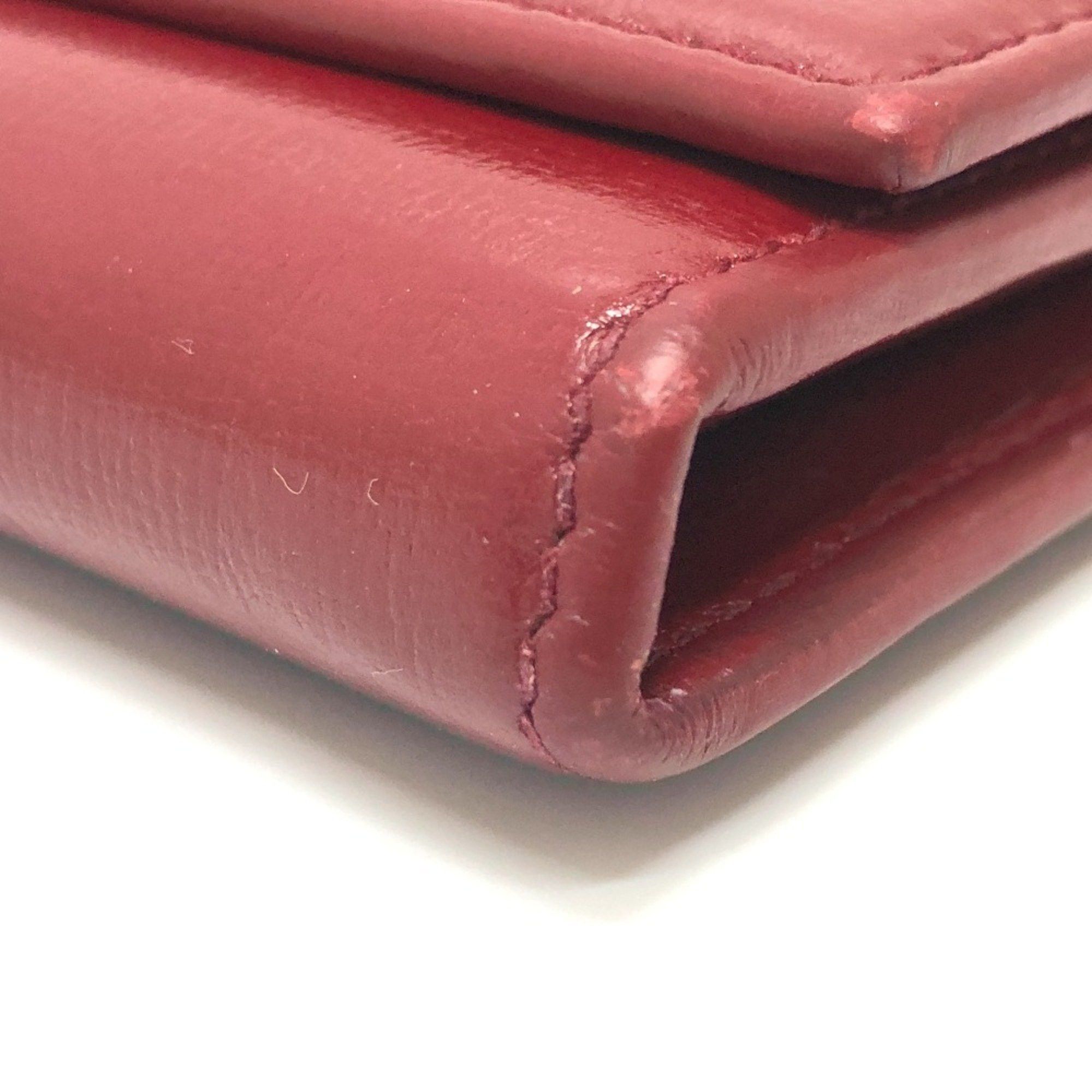 Gucci GUCCI Marina Interlocking G Long Wallet, 598531, Leather, Bifold Women's, Red Size ONE SIZE - 5 Thumbnail