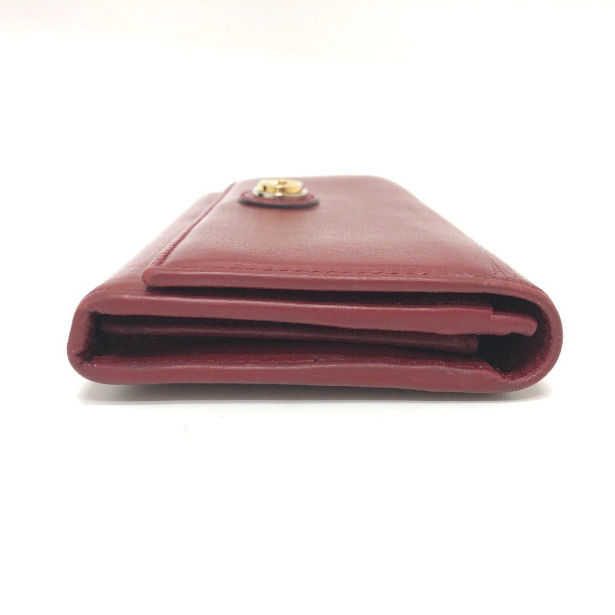 Gucci GUCCI Marina Interlocking G Long Wallet, 598531, Leather, Bifold Women's, Red Size ONE SIZE - 3 Thumbnail
