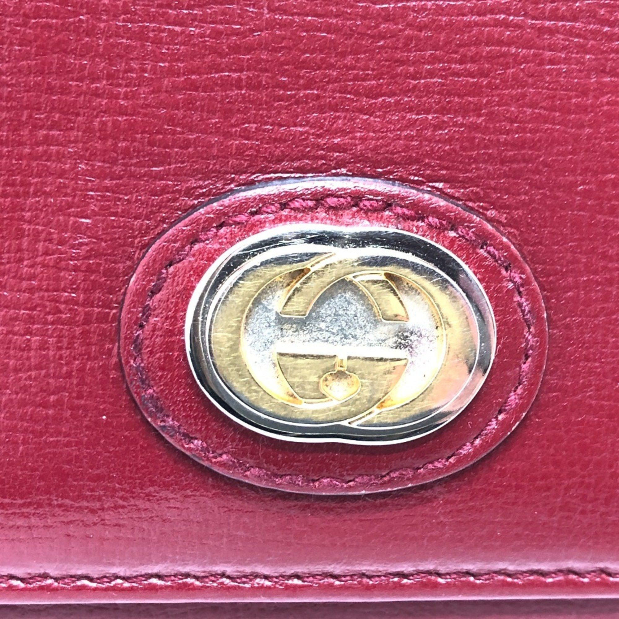 Gucci GUCCI Marina Interlocking G Long Wallet, 598531, Leather, Bifold Women's, Red Size ONE SIZE - 6 Thumbnail