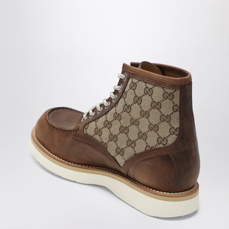 Gucci Gucci Laced Ankle Boot With Gg Insert Size US 7 / EU 40 - 2 Thumbnail