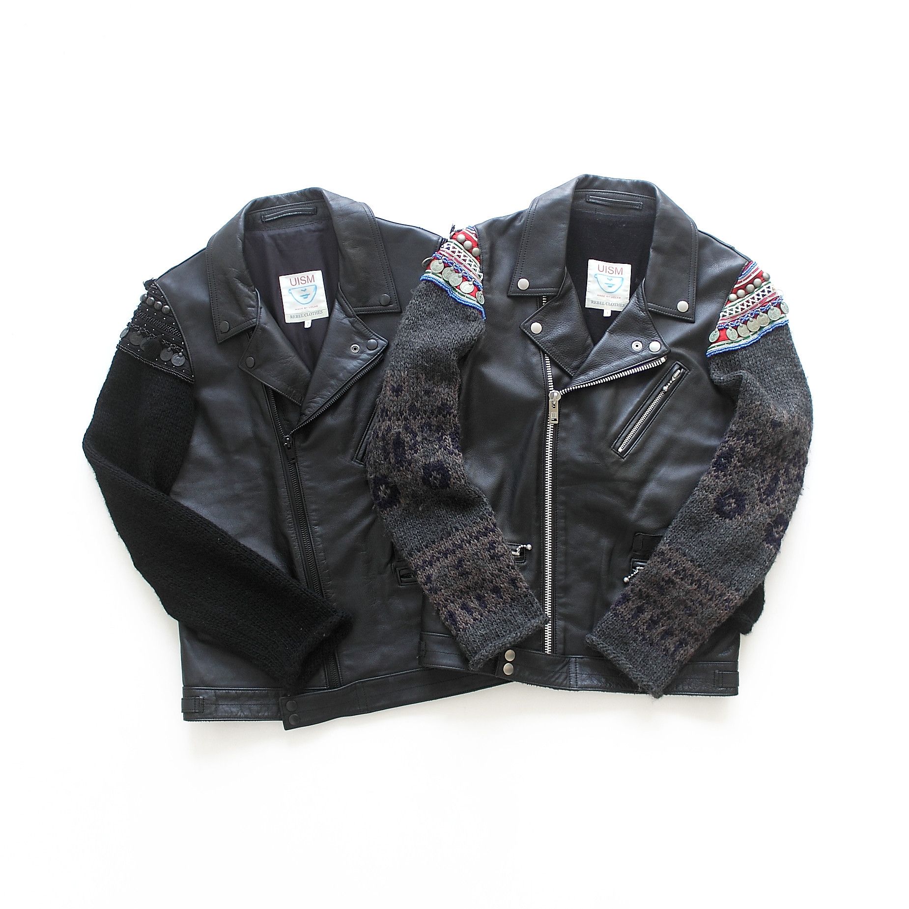 ジャケット・アウター undercoverism leather ridersjacket New UNDERCOVER x GU DOUBLE RIDERS JACKET BLACK L Size Men's