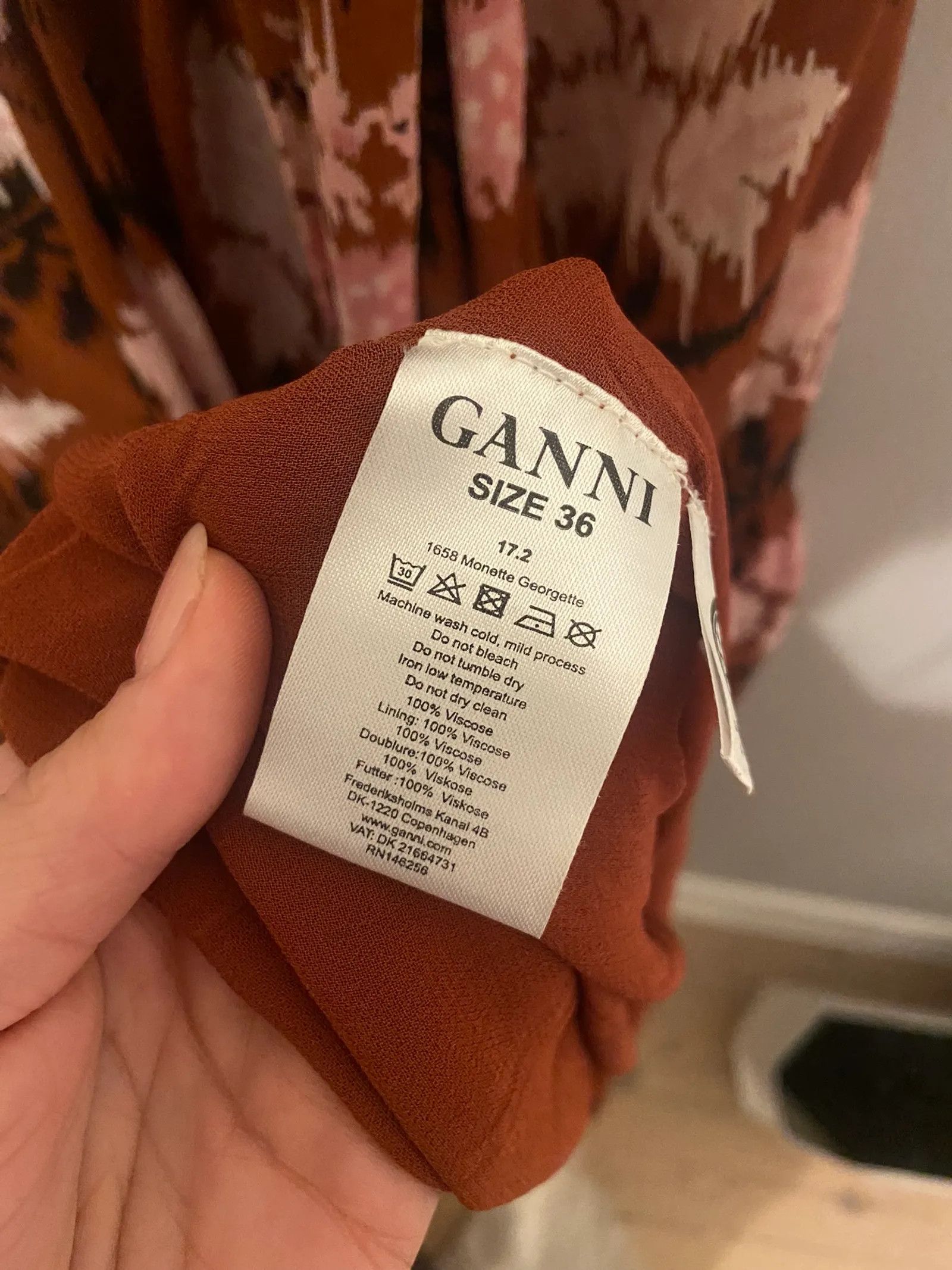 Ganni Ganni Monnette Georgette Dress Size XS / US 0-2 / IT 36-38 - 5 Thumbnail