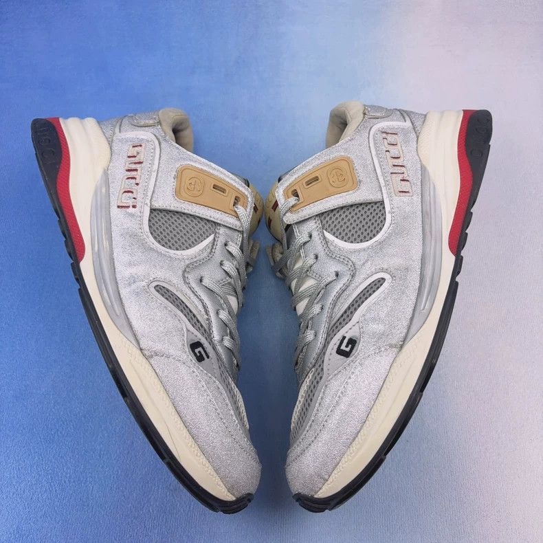 Gucci Gucci Ultrapace Silver Gray Sneakers - dmc Size US 7.5 / EU 40-41 - 3 Thumbnail