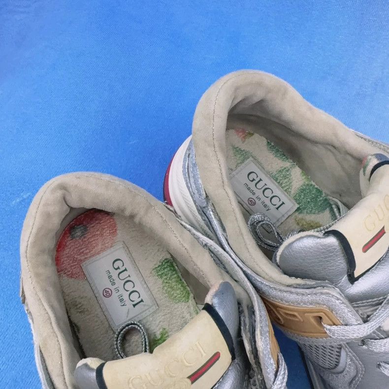 Gucci Gucci Ultrapace Silver Gray Sneakers - dmc Size US 7.5 / EU 40-41 - 8 Thumbnail