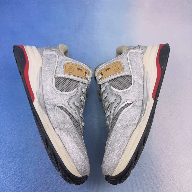 Gucci Gucci Ultrapace Silver Gray Sneakers - dmc Size US 7.5 / EU 40-41 - 4 Thumbnail