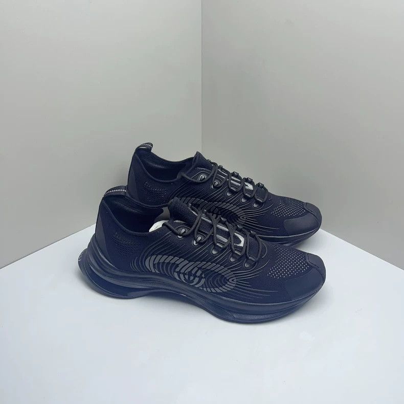 Gucci GUCCI RUN Black Low Top Sneakers Men - dmc Size US 12.5 / EU 45-46 - 3 Thumbnail