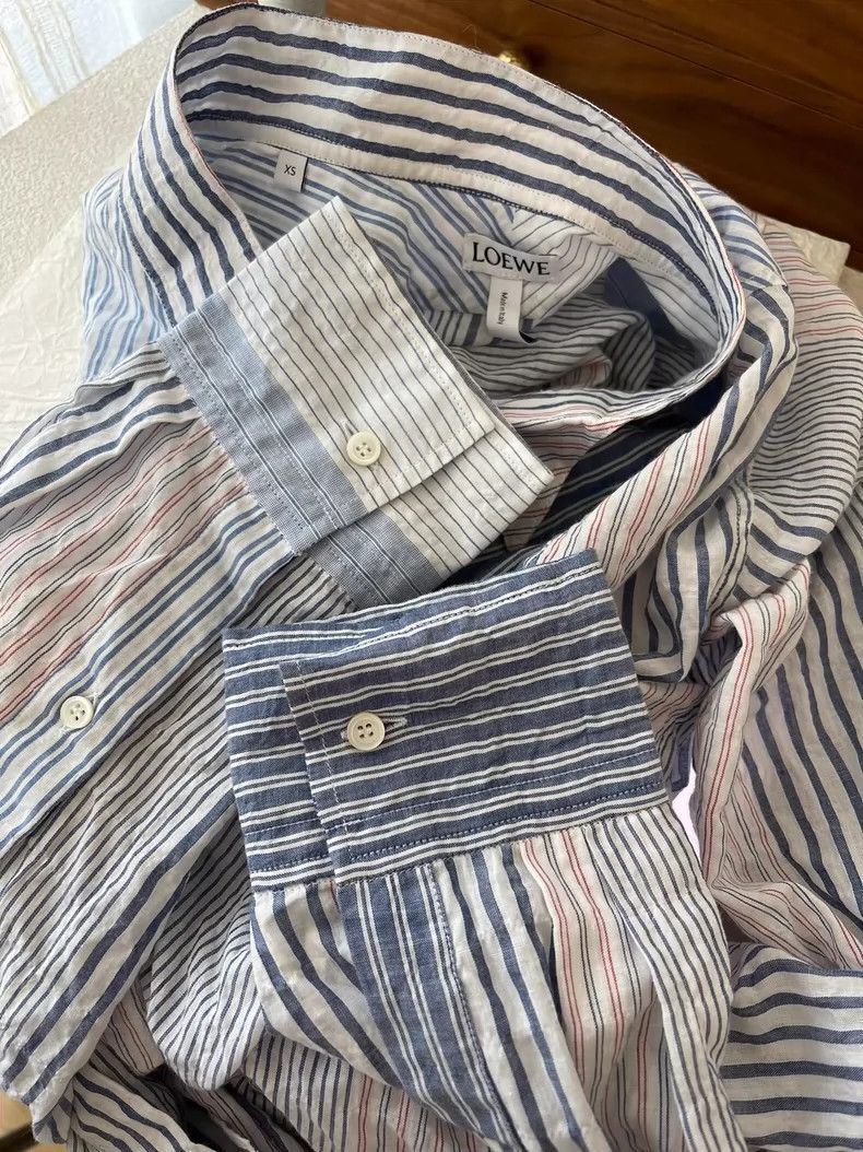 Loewe Loewe Striped Casual Button-Up Shirt - dmc Size US S / EU 44-46 / 1 - 7 Thumbnail
