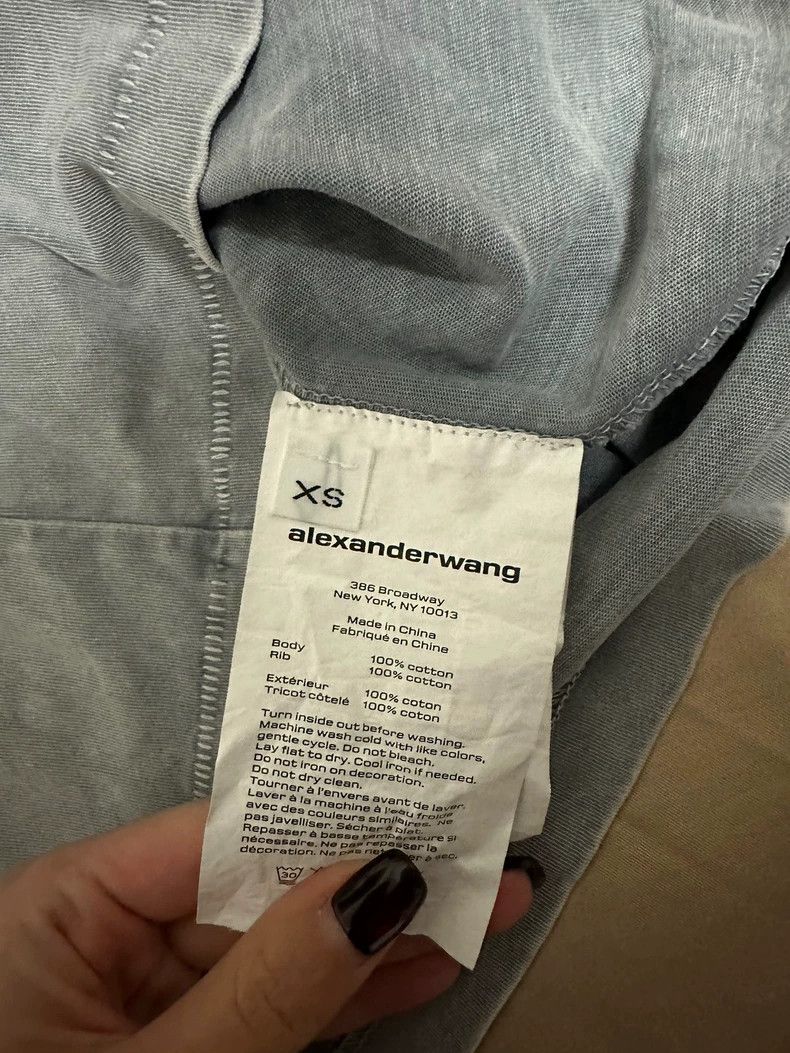 Alexander Wang Alexander Wang Women's Acid Wash Logo T-shirt - dmc Size US XS / EU 42 / 0 - 3 Thumbnail