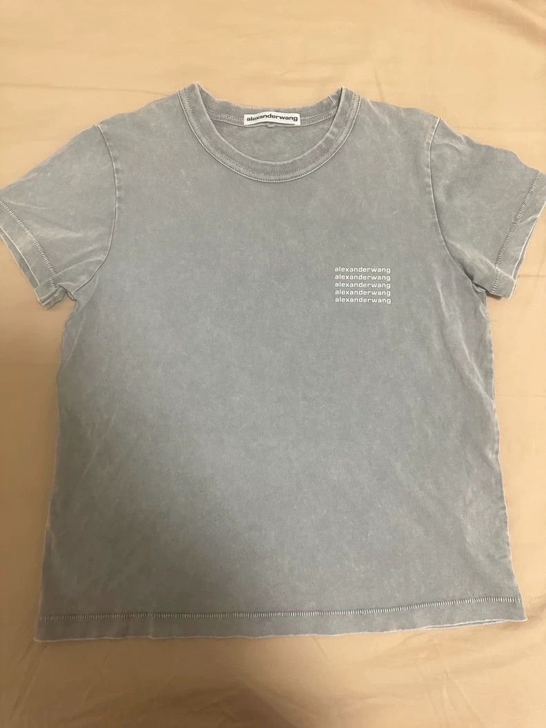 Alexander Wang Alexander Wang Women's Acid Wash Logo T-shirt - dmc Size US XS / EU 42 / 0 - 2 Thumbnail