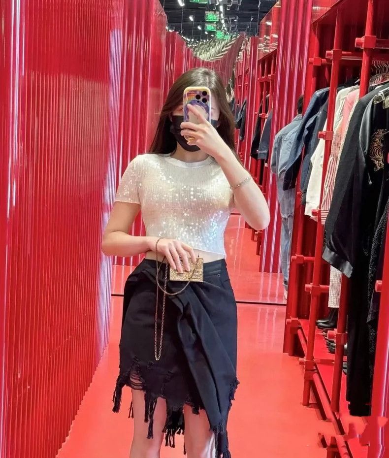 Alexander Wang Alexander Wang Sequin Short Sleeve Top - dmc Size US XS / EU 42 / 0 - 4 Thumbnail