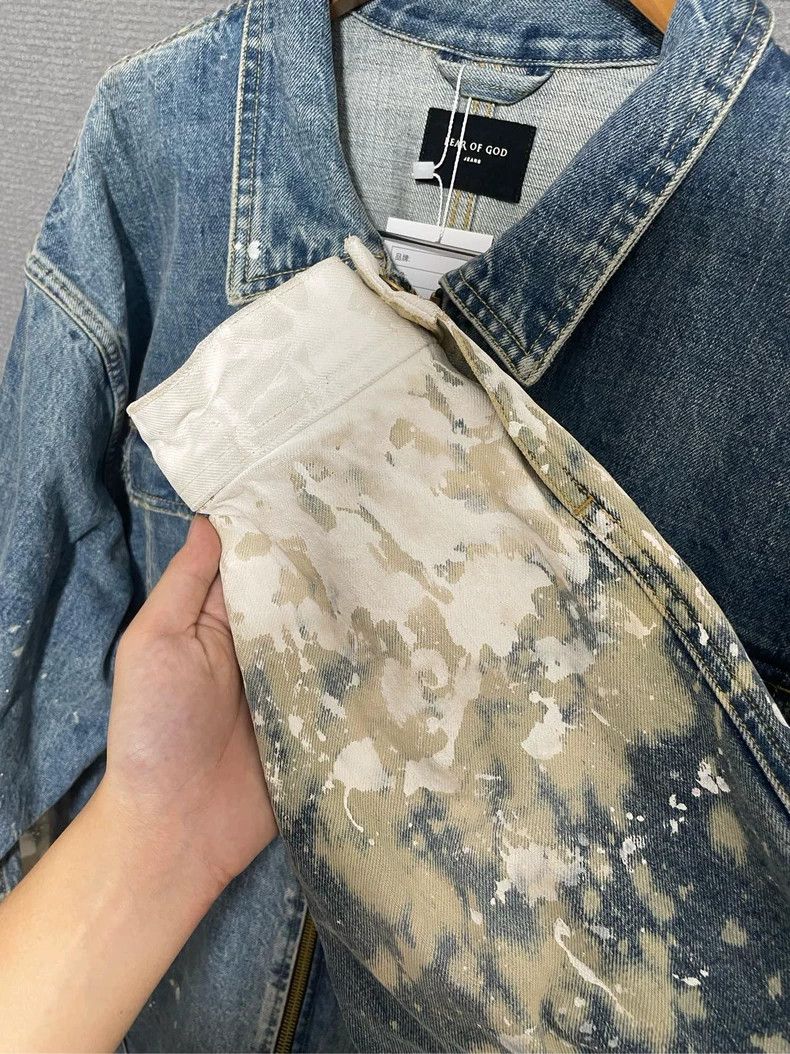 Fear of God FOG Season 5 Denim Splatter Jacket - dmc Size US XL / EU 56 / 4 - 7 Thumbnail