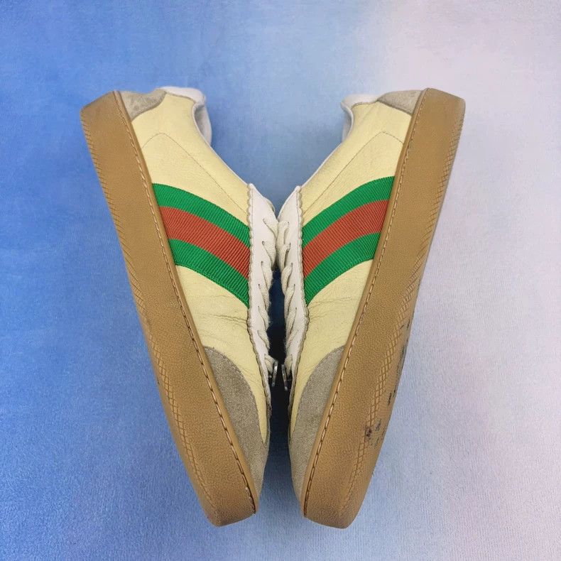 Gucci Gucci G74 Web Lowtop Sneakers - dmc Size US 9.5 / EU 42-43 - 4 Thumbnail