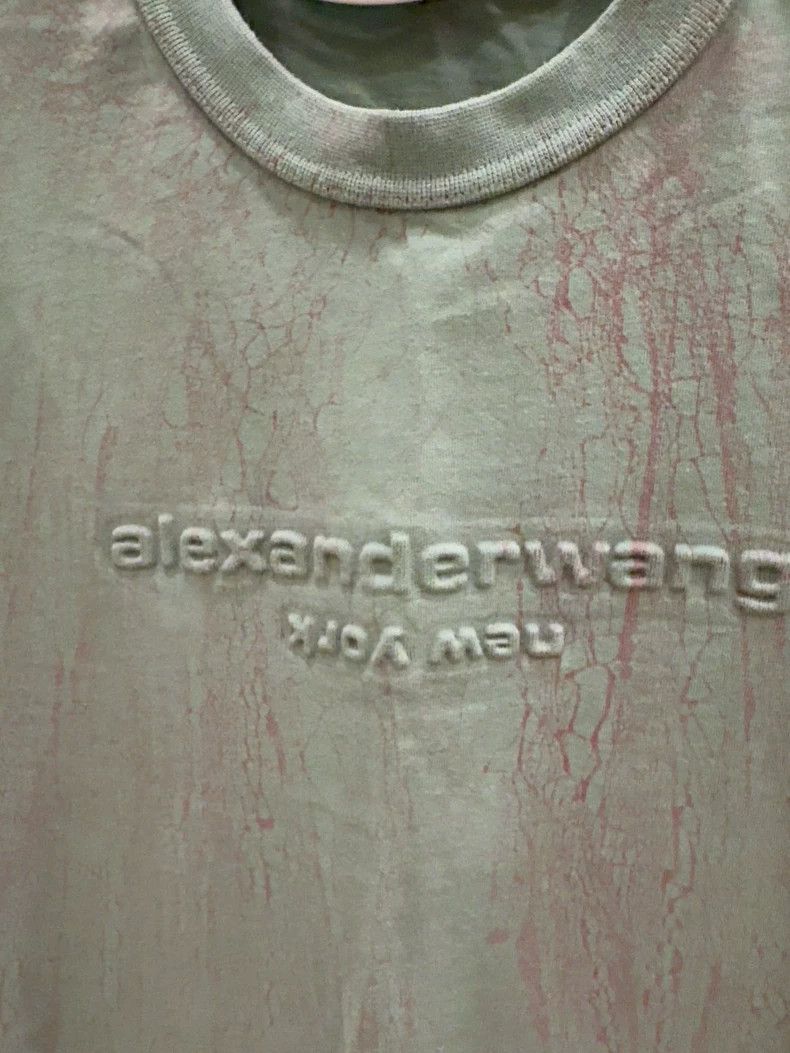 Alexander Wang Alexander Wang Green Graphic T-shirt - dmc Size US XXS / EU 40 - 3 Thumbnail