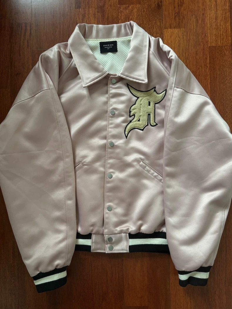 Fear of God Fear of God Season 5 Pink Varsity Jacket - dmc Size US XL / EU 56 / 4 - 2 Thumbnail