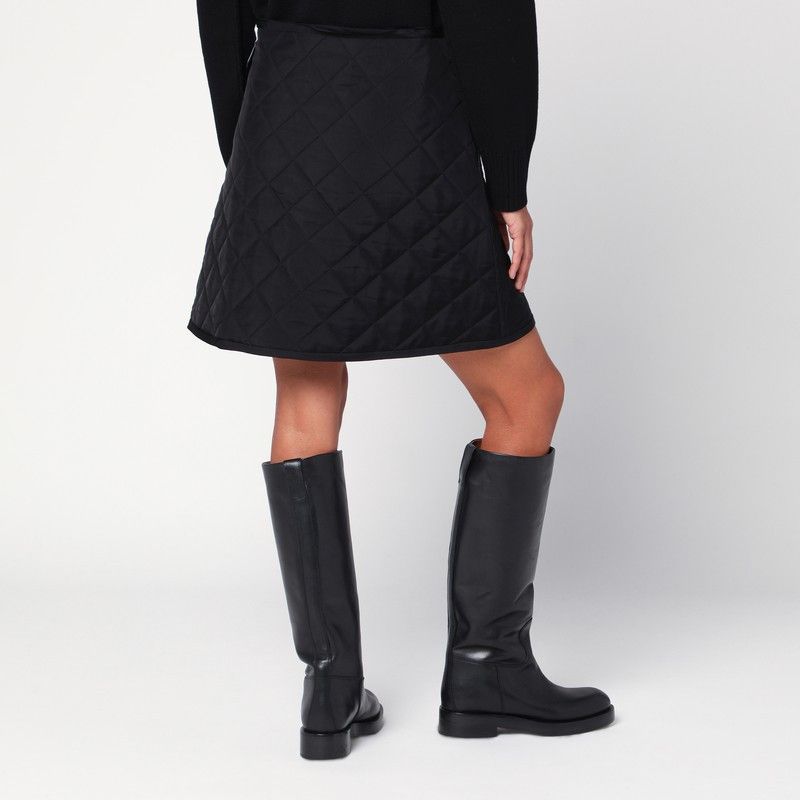 Jil Sander Jil Sander Black Quilted Skirt Size 27" / US 4 / IT 40 - 2 Thumbnail
