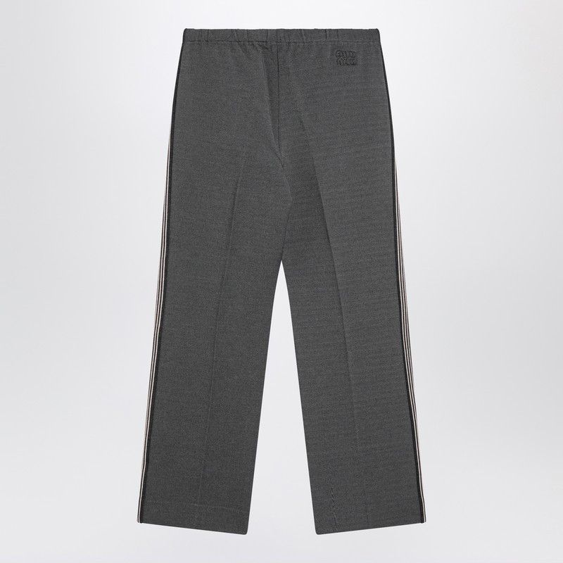 Miu Miu Miu Miu Anthracite Knitted Trousers In Punto Stoffa Size 26" / US 2 / IT 38 - 2 Thumbnail