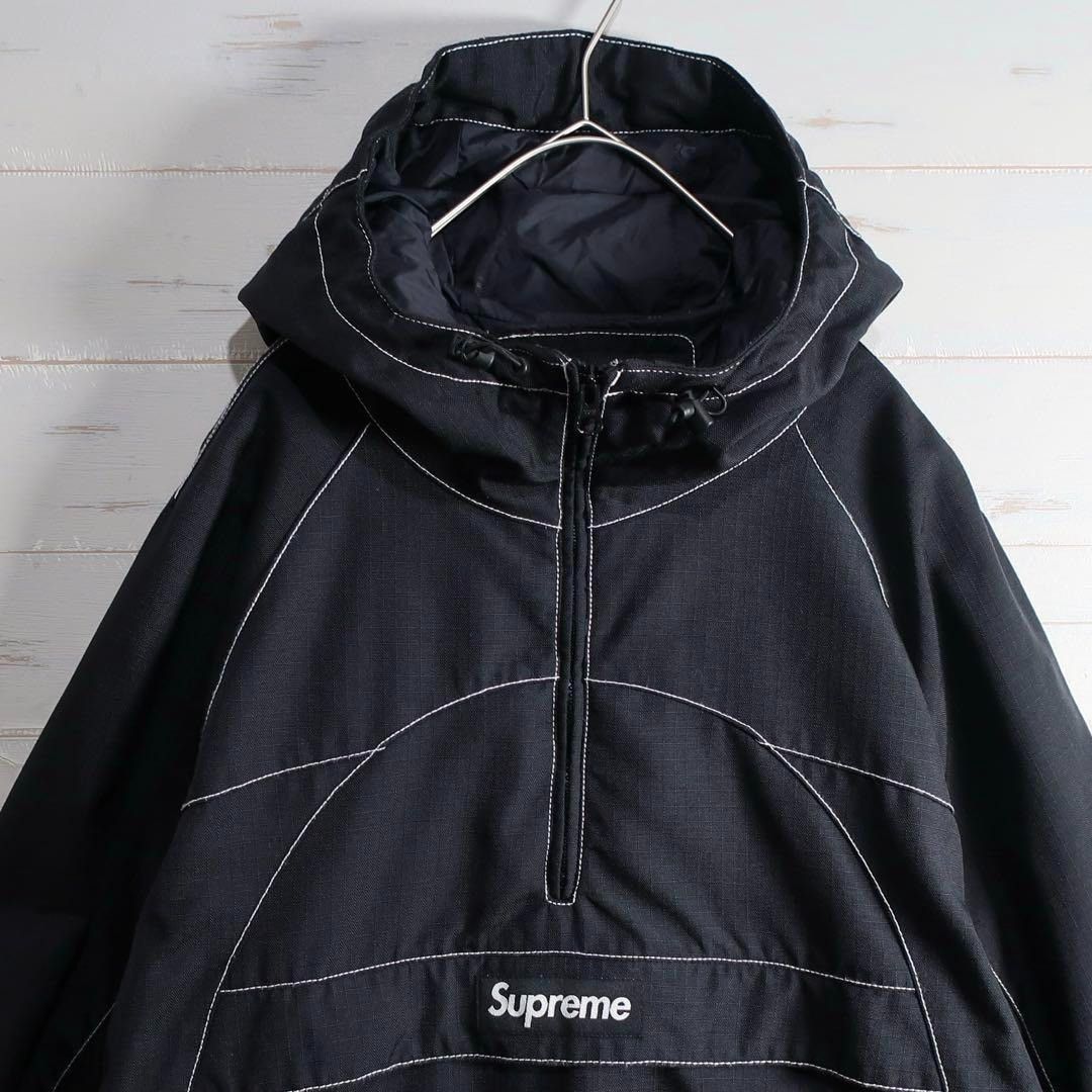 Supreme GORE-TEX Contrast Stitch Anorak Jacket Black L