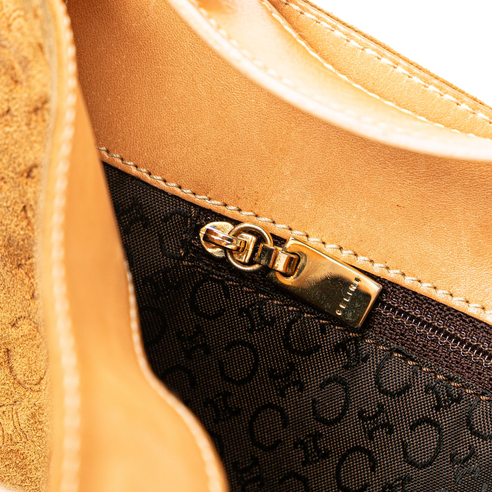 Celine C Macadam Suede Shoulder Bag