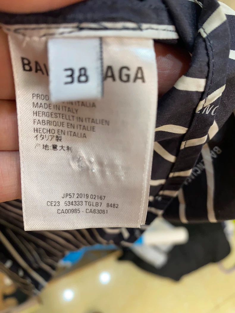Balenciaga Balenciaga Striped Logo Print Long Sleeve Shirt - dmc Size US M / EU 48-50 / 2 - 4 Thumbnail